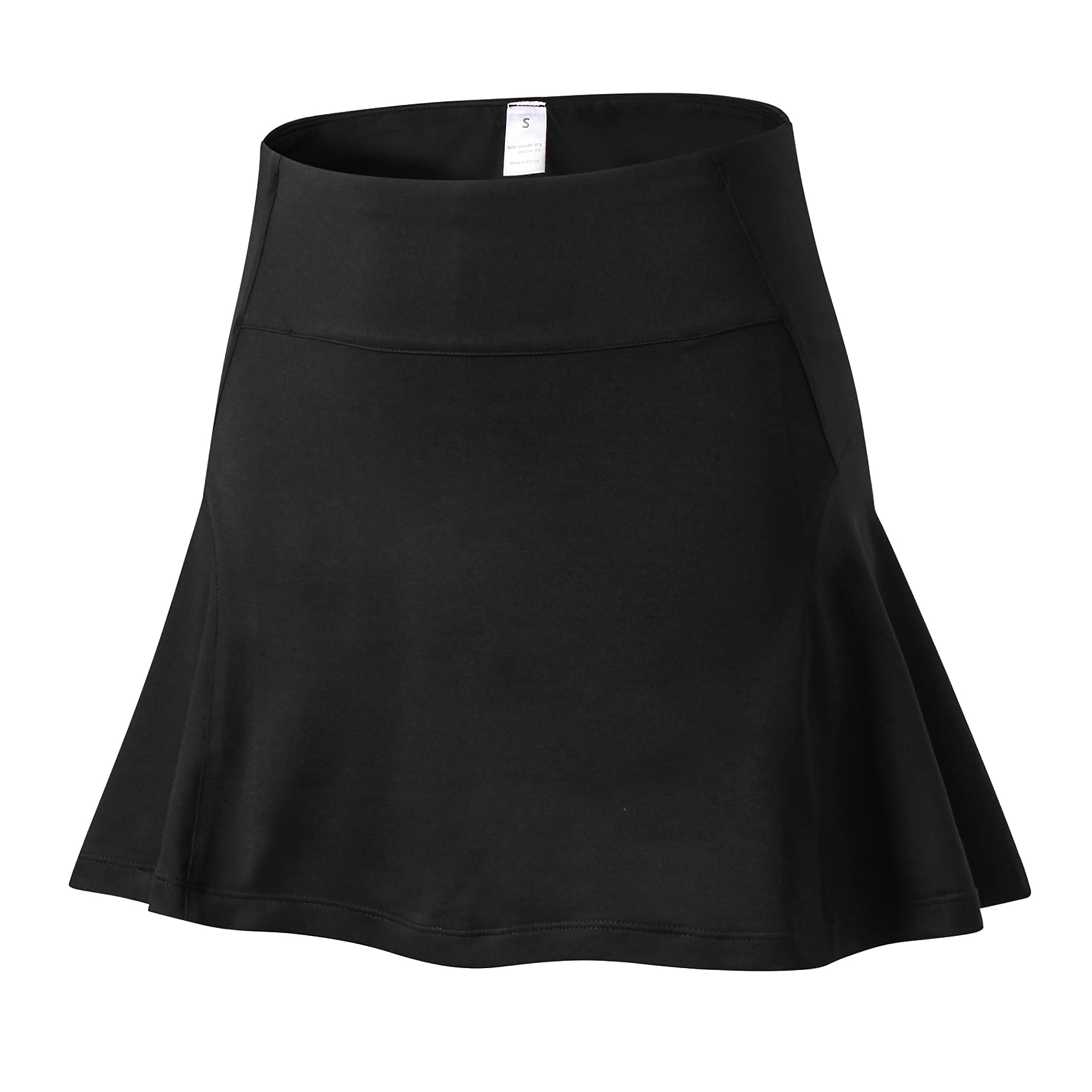 Durio High Waisted Tennis Skort for Women - Athletic Black Golf Skirt with Pockets | Perfect for Tennis, Golf & Casual Wear