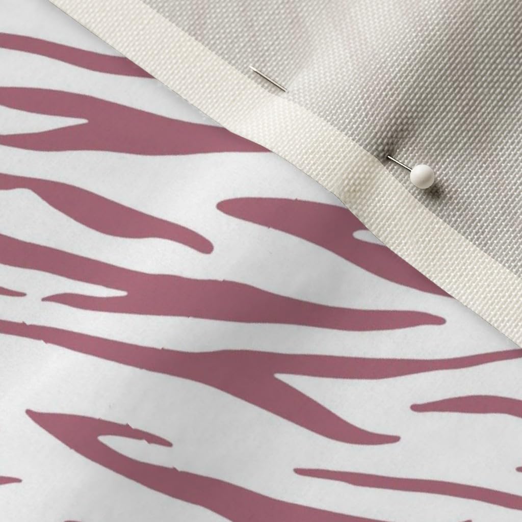 Tiger Stripes Dark Mauve Woodland Animals Nursery Fabric - Safari Zoo Printed Upholstery Velvet by The Yard for Home Decor, Furniture & Apparel | Perfect for Nursery Curtains, Throw Pillows & DIY Crafts