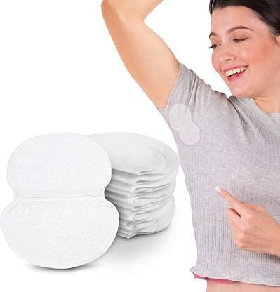 SKDBPM Disposable Underarm Sweat Pads for Men & Women - Adhesive Sweat Absorber Pads (5-Pack, White) | Ideal for Workouts, Business Attire & Daily Comfort