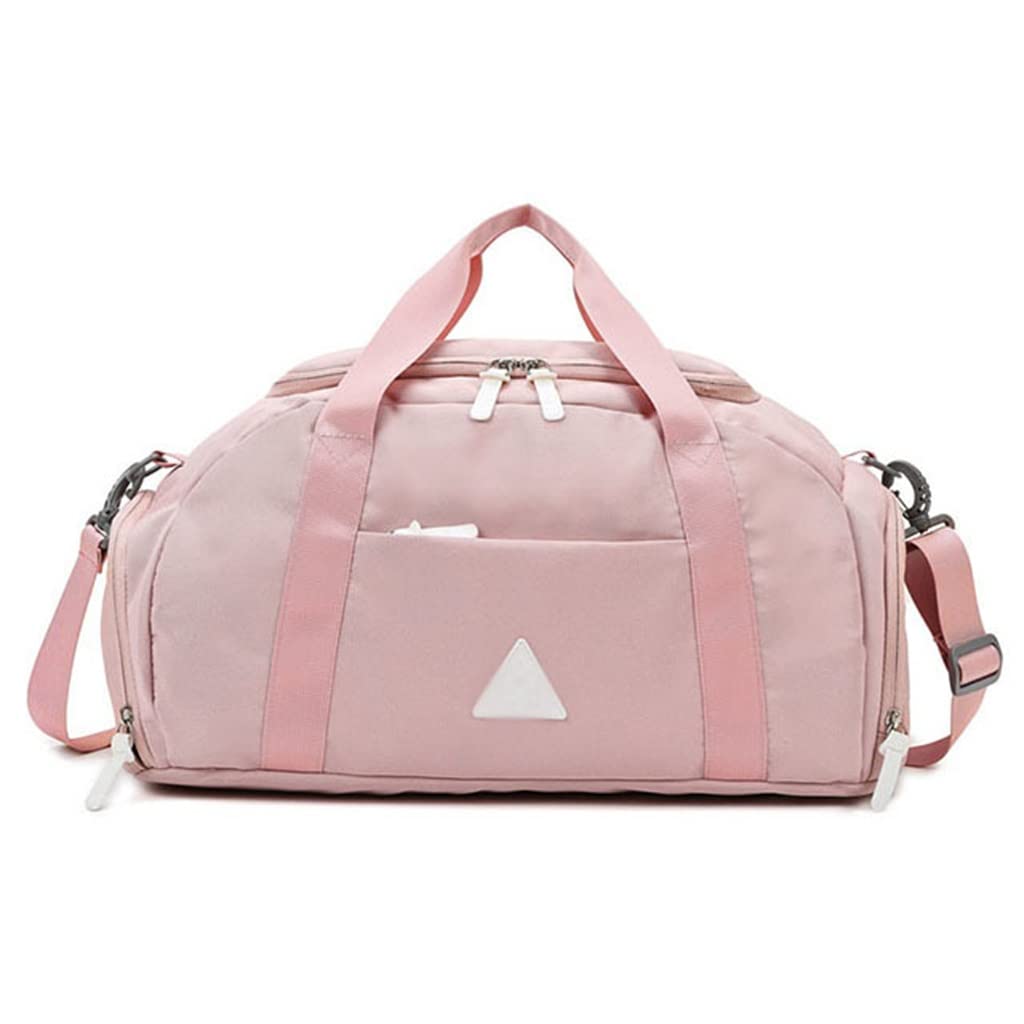 Premium Gym Bag for Men & Women - Large Sports Duffel Bag with Shoe Compartment & Yoga Mat Holder - Waterproof Oxford Fabric for Fitness, Travel & Workout - Pink (51x25x26cm) - Ideal for Gym, Yoga, Sports & Weekend Getaways