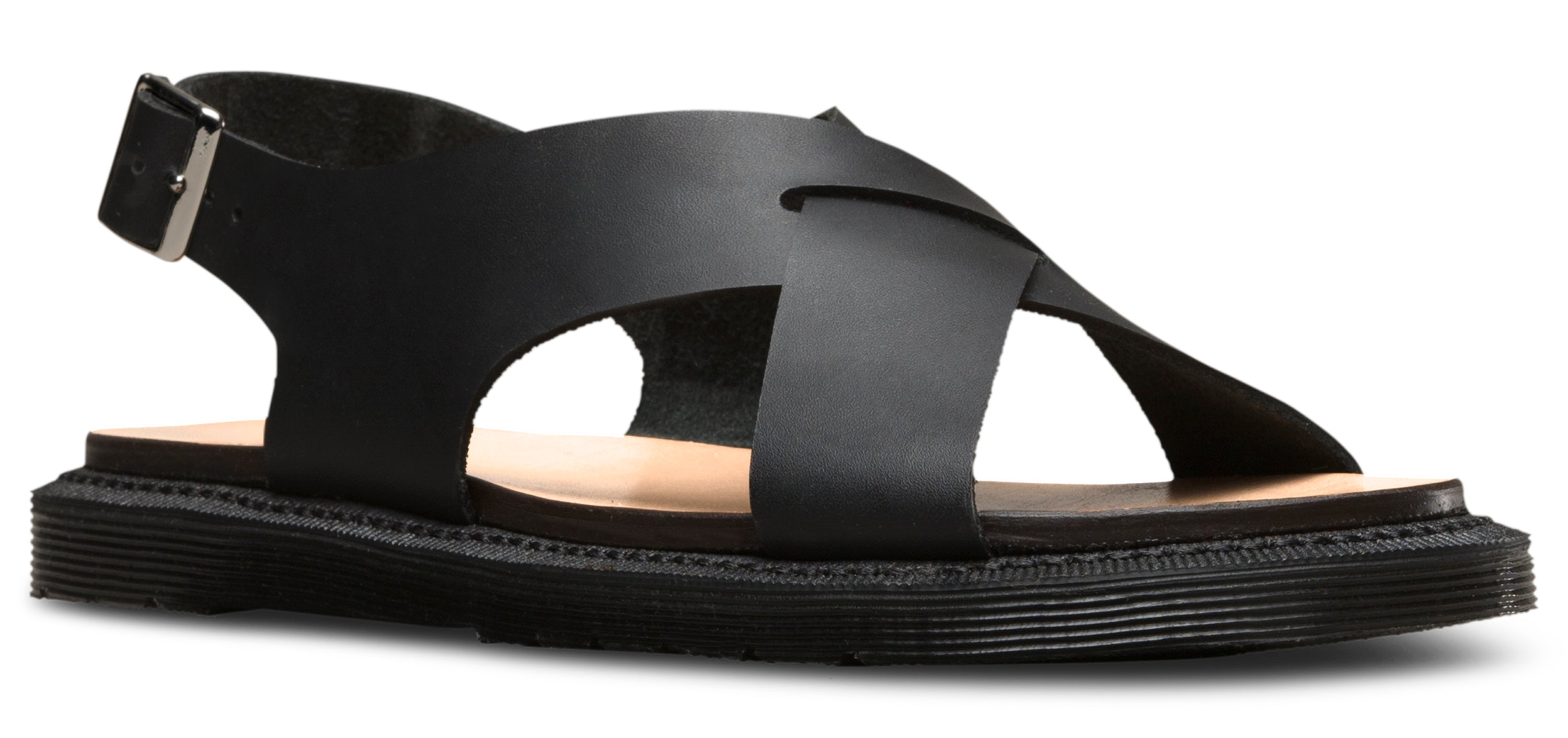 Abella Black Semi Chrome Sandals - Stylish & Comfortable Women's Sandals for Summer, Beach & Casual Outings
