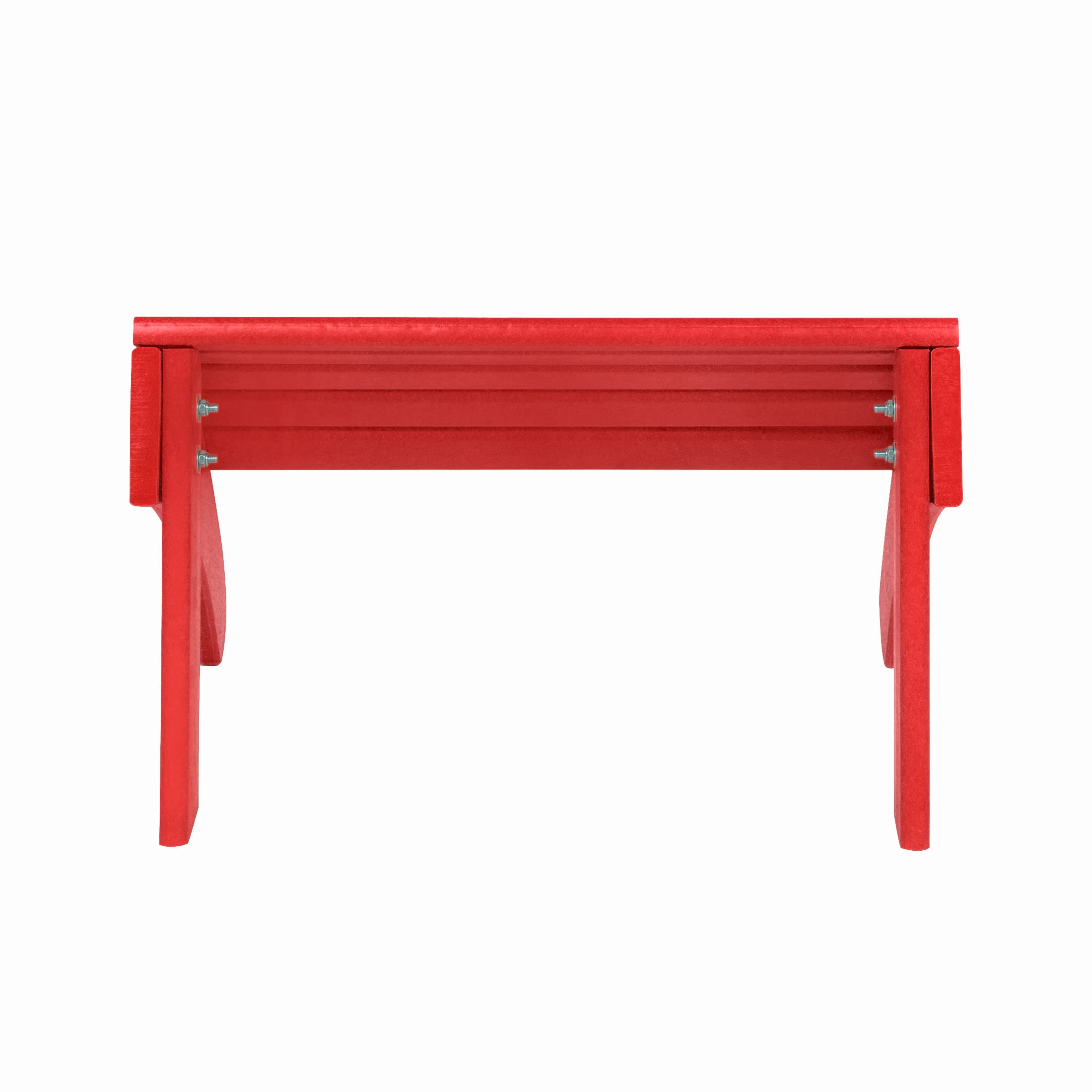 WO Home Furniture Adirondack Ottoman - 13.5 Inch Folding Footstool for Outdoor Chairs, Patio & Garden Use - Durable Red Footrest for Relaxing on Deck, Porch or Backyard