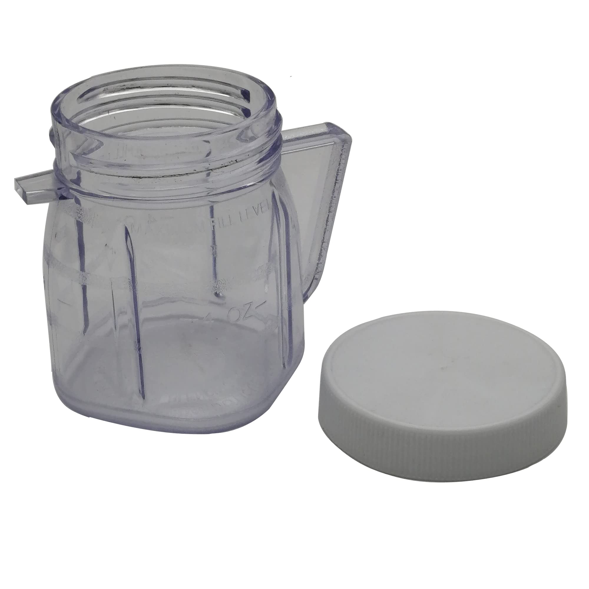 WUYAN 4937 Mini Blender Jar Accessory - Compatible with Oster Blenders - 1-Cup Mini Plastic Jars with Lids (Pack of 2) - Perfect for Smoothies, Baby Food & Meal Prep