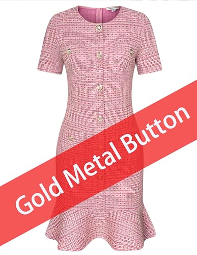 Rose Red Metal Button
