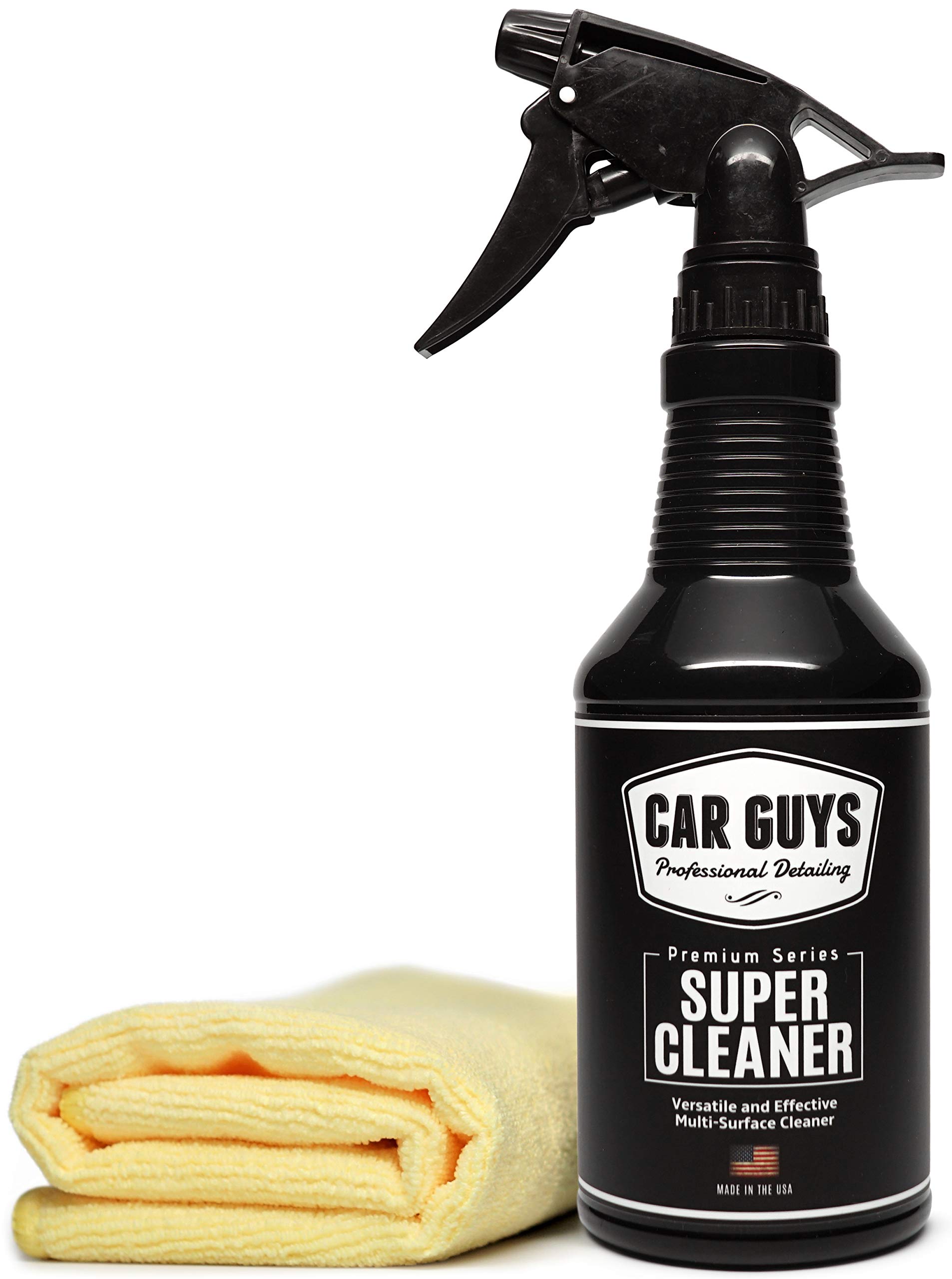 CAR GUYS Super Cleaner - Powerful Car Interior Cleaner & Leather Seat Cleaner | 18 Oz Kit for Carpet, Upholstery, Fabric Stain Removal | Perfect for Cars, Trucks, SUVs & Home Furniture Care