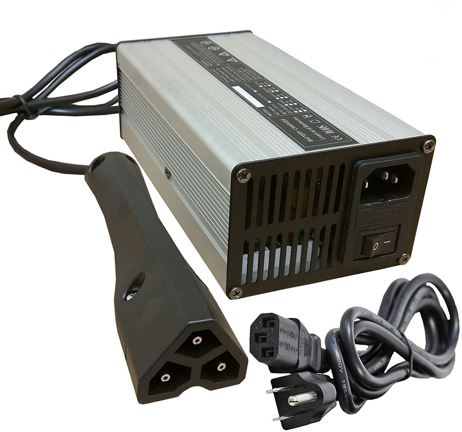 48V 6A Golf Cart Battery Charger for EZGO RXV & TXT Models - Fast Charging, Waterproof Design for Outdoor Golf Course Use
