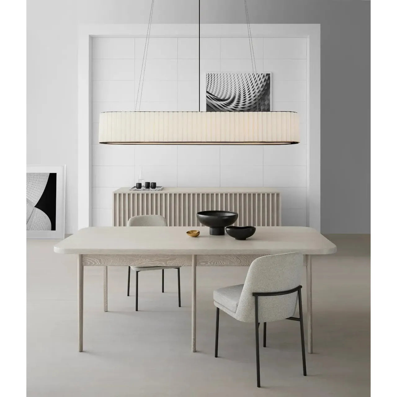 Amara Large Linear Chandelier in Bronze - Modern Ceiling Light Fixture for Dining Room, Living Room & Bedroom Lighting