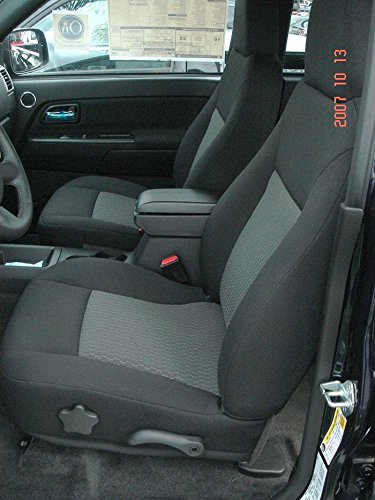 Durafit CH33-V1-V7 Exact Fit Seat Covers for Chevy Colorado - Black & Gray Velour Front & Back Seat Protectors | Perfect for Off-Roading, Daily Commute & Pet Protection