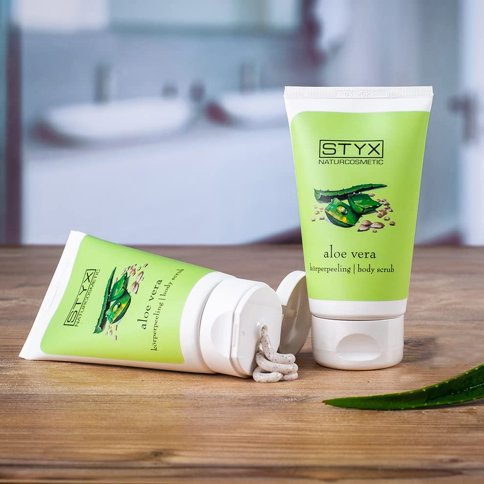 Styx Aloe Vera Body Scrub - 150ml Exfoliating Gel for Smooth Skin - Perfect for Spa Day & Post-Workout Refreshment