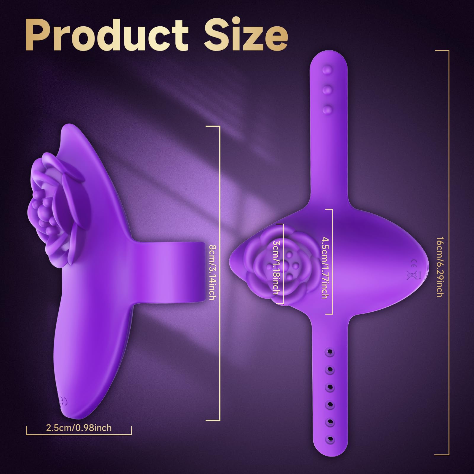 Remote Control Rose Vibrator for Couples - 10 Vibration Modes, G-Spot & Nipple Stimulation, Wearable Panty Butterfly Vibrator - Perfect for Long-Distance Play & Romantic Nights (Adult Sex Toy)