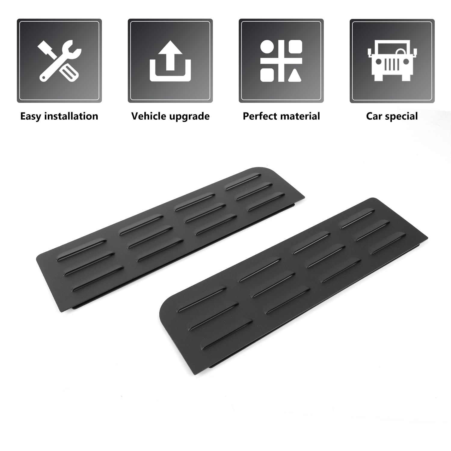 JL Rear Window Glass Louvers Cover Air Vent Trim for 2018-2023 Jeep Wrangler JL 4-Door - Exterior Accessories for Off-Road & Adventure Style Enhancement