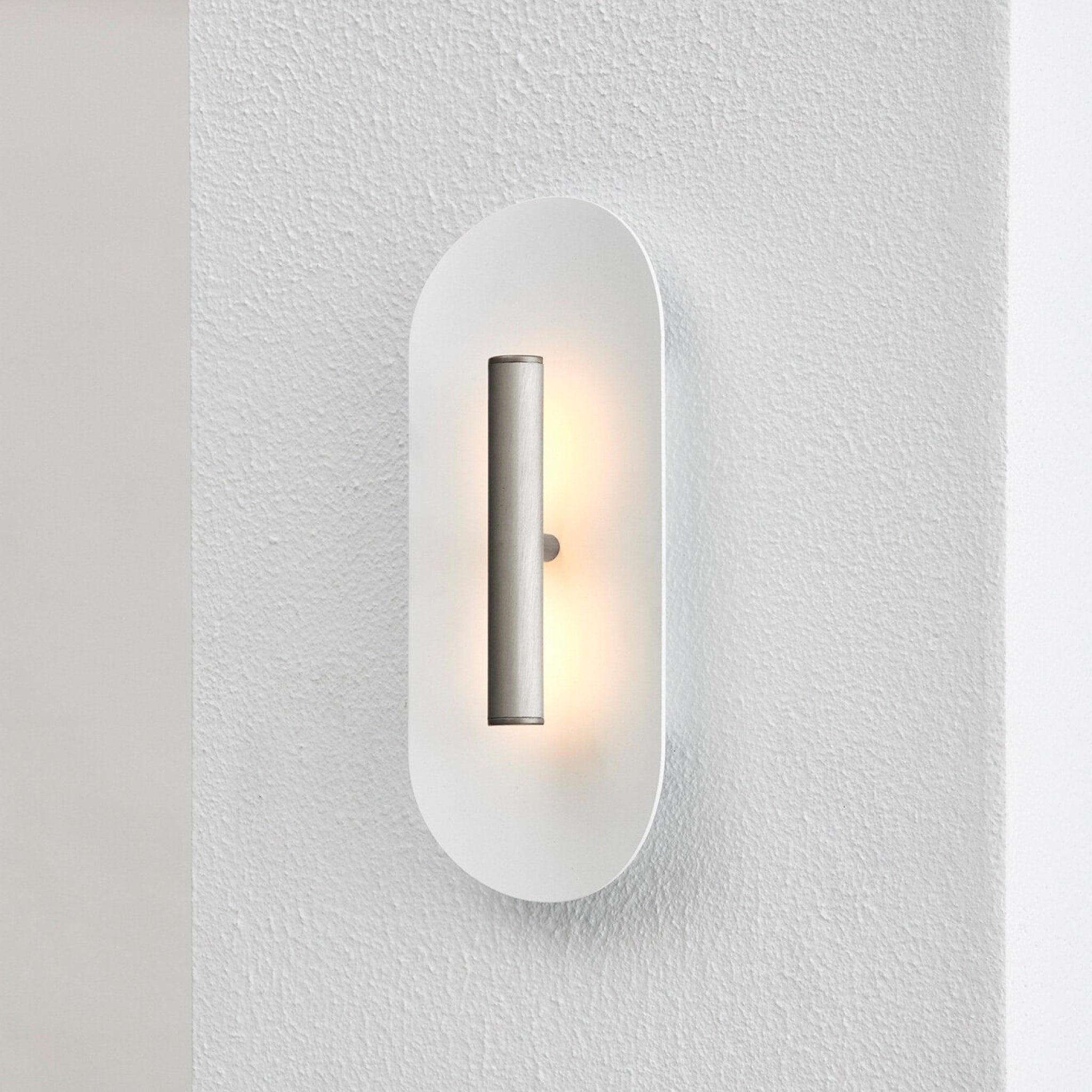 BEN TOVIM DESIGN Anodised Silver Reflector Wall Light/Sconce - 2 Size Options | Modern Home Lighting for Living Room, Bedroom & Hallway