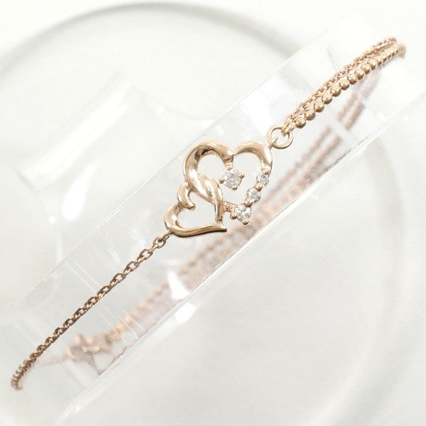 4℃ K10 Pink Gold Diamond Bracelet for Women - Elegant & Luxurious Jewelry Gift for Anniversary, Birthday & Special Occasions