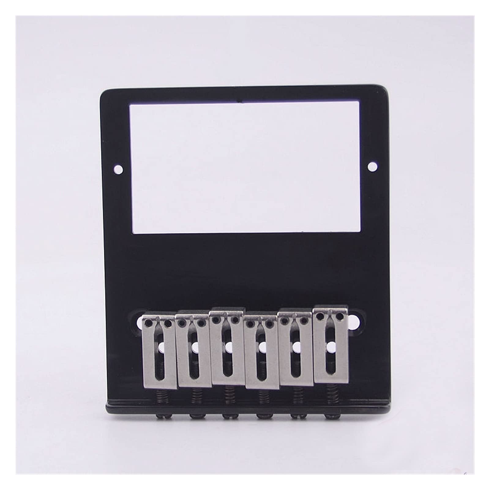 High-Quality Electric Guitar Bridge Saddle Set with Humbucker Pickup - Stainless Steel & Brass Plate - Black Tailpiece for Fixed Bridge Guitars - Perfect for Rock, Blues & Studio Recording