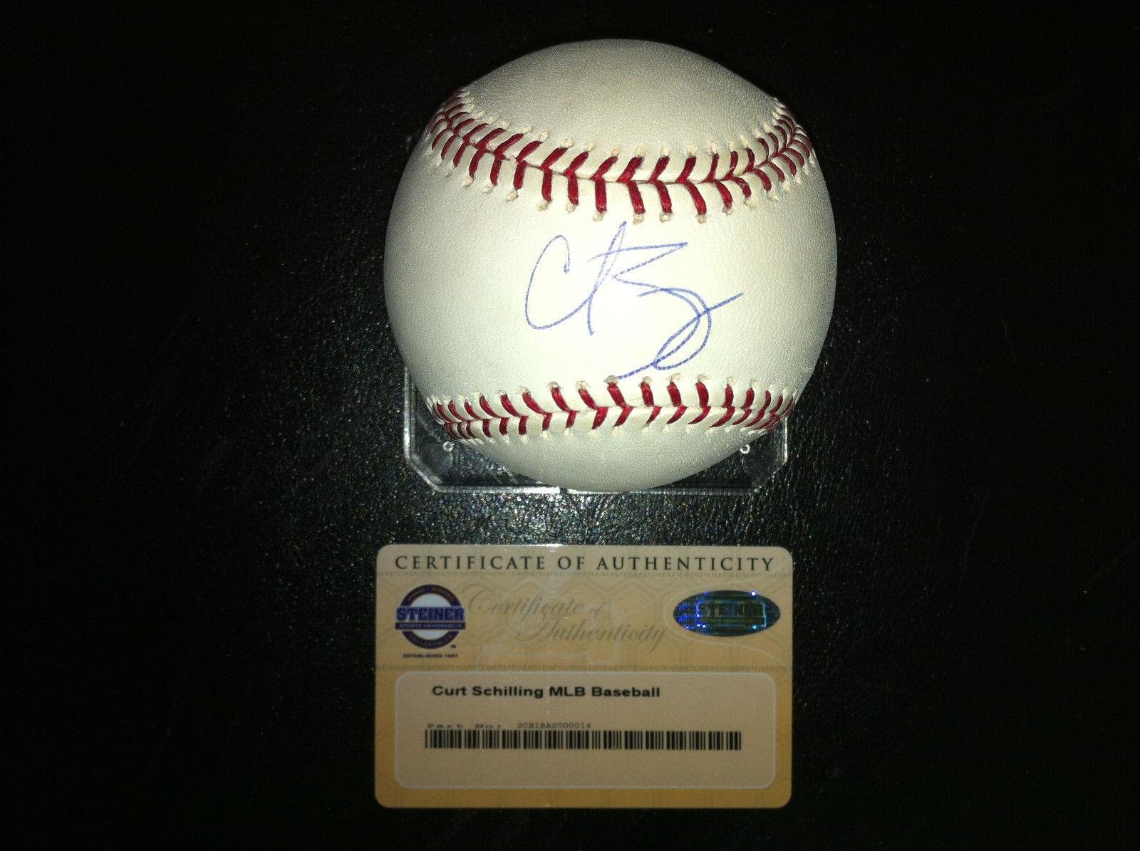 Curt Schilling Autographed Major League Baseball - Dbacks & Red Sox Signed with Steiner COA - Perfect for Collectors, Fans, and Sports Memorabilia Displays
