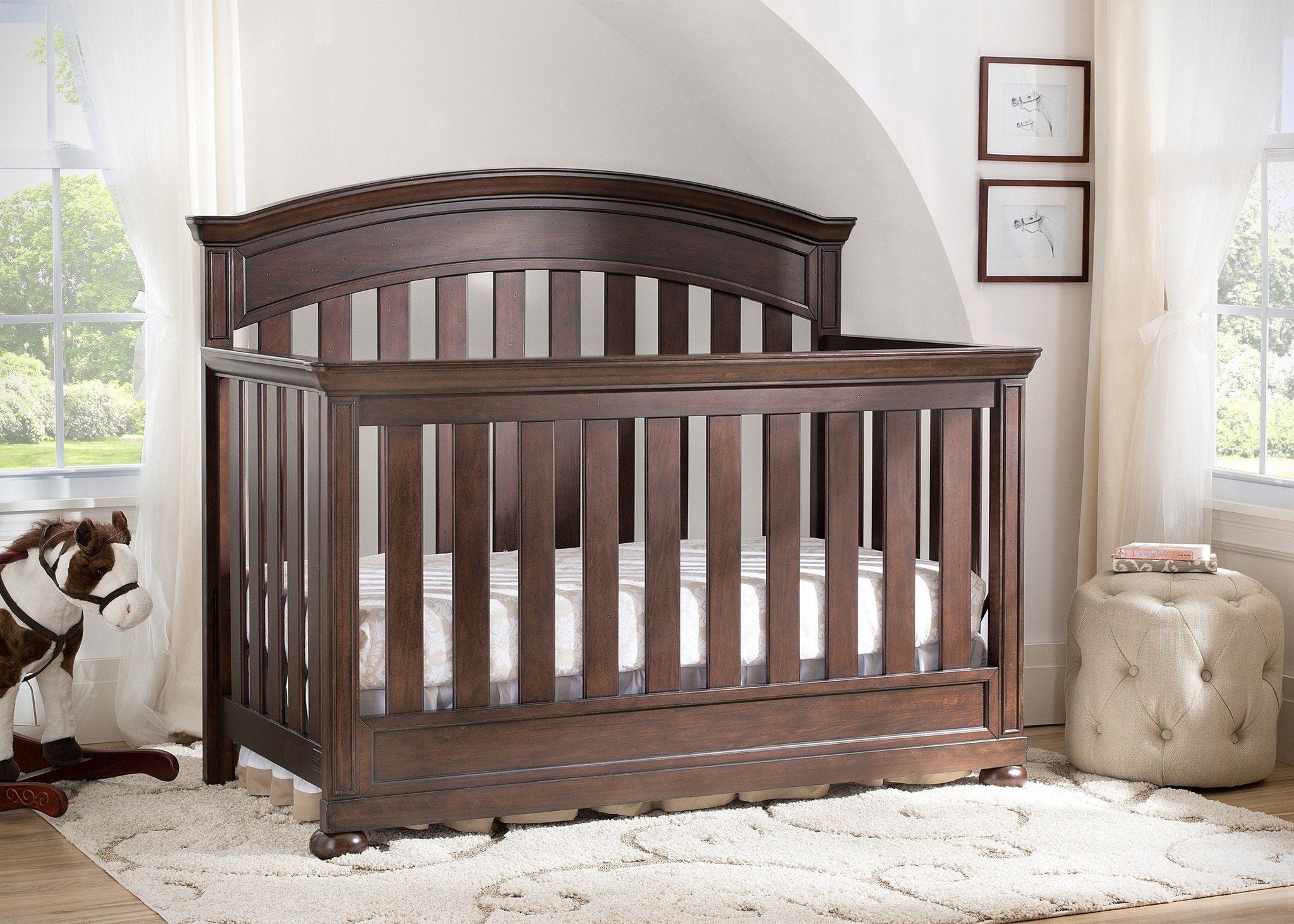 Castille Crib 'N' More - Convertible Baby Crib with 3-in-1 Design for Nursery, Toddler Bed & Daybed - Perfect for Newborns to Kids | Safe & Stylish Nursery Furniture for Modern Homes
