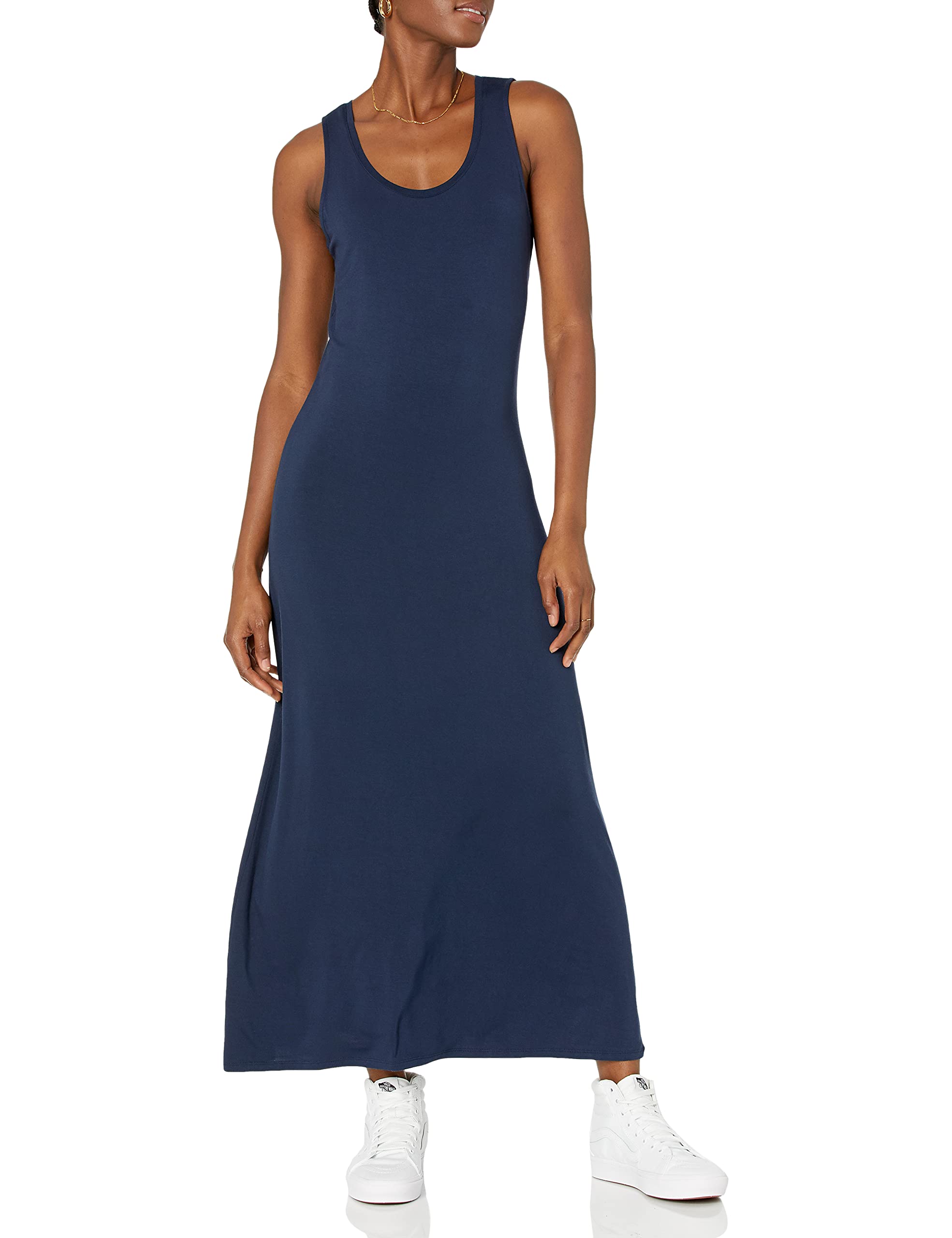 Amazon Essentials Women's Tank Maxi Dress - Flowy Summer Casual Dress with Pockets, Plus Size Options | Perfect for Beach, Vacation & Everyday Wear