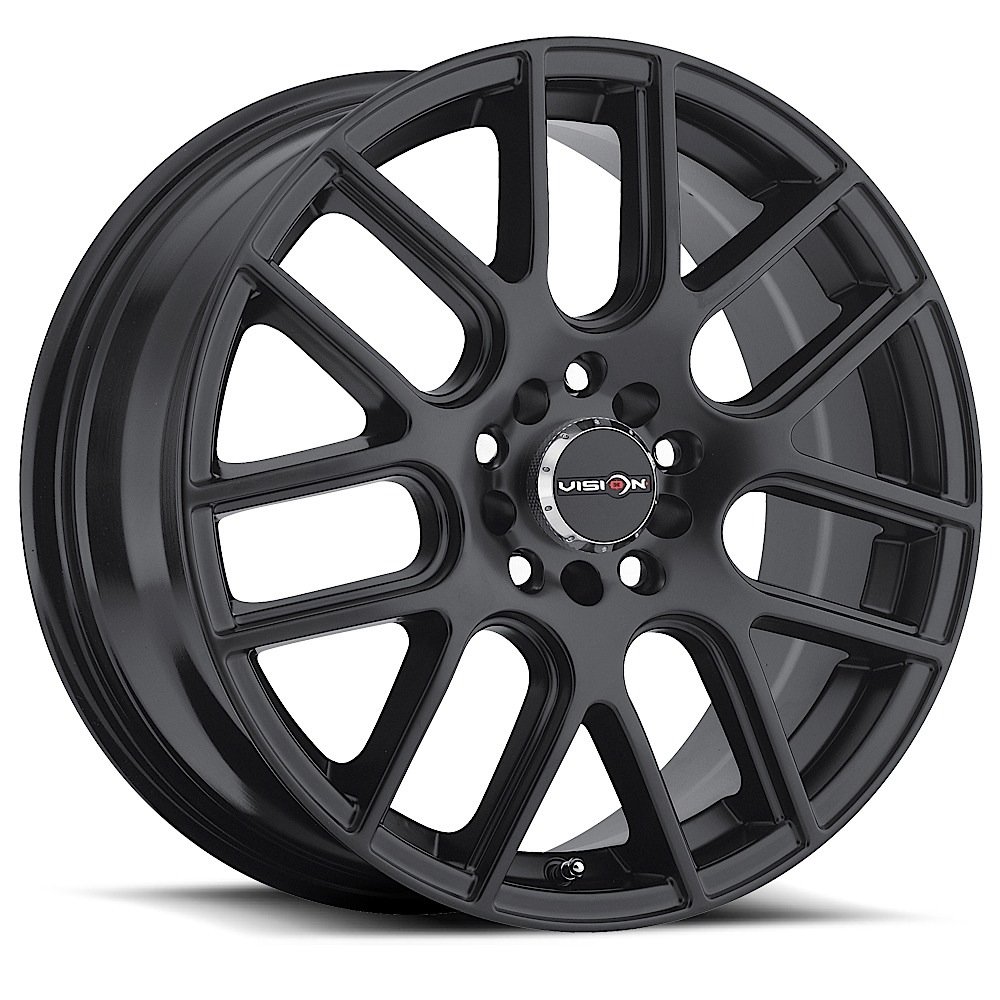 VISION 426 Cross Matte Black 16X7 Wheels - Premium Alloy Rims for Trucks & SUVs - Durable Off-Road & Street Performance - Perfect for Jeep Wrangler, Ford F-150, Chevy Silverado