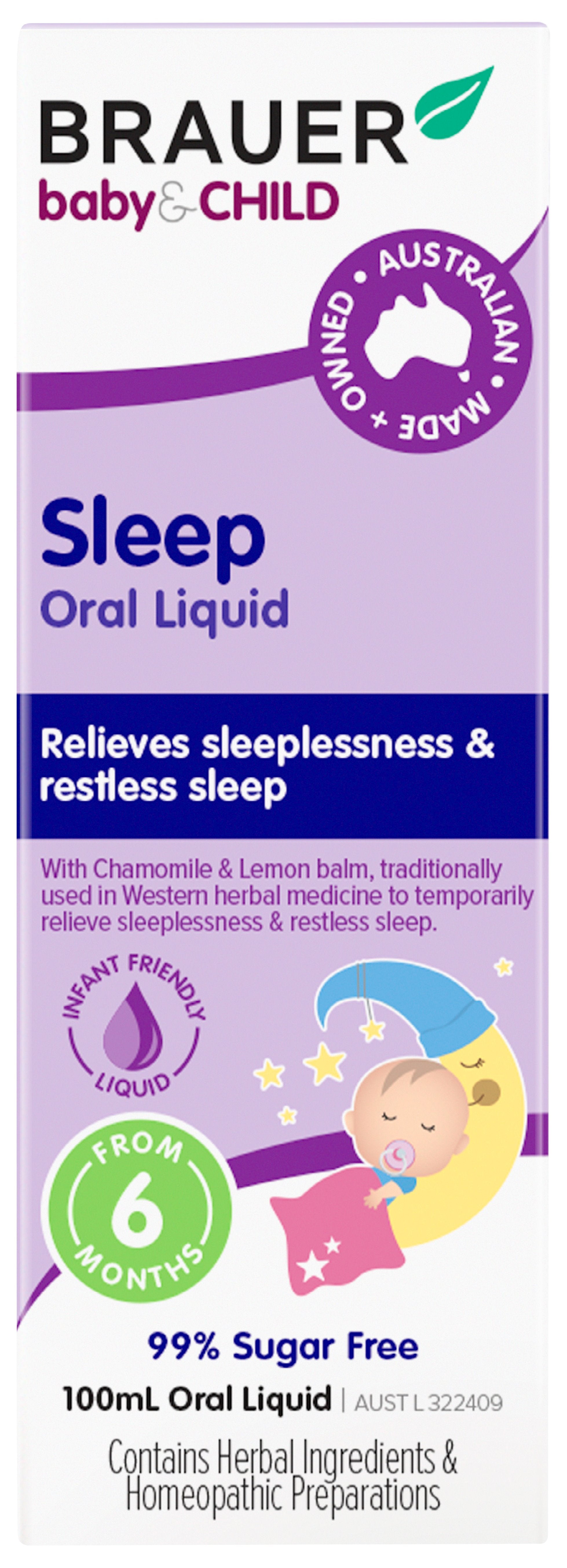 Brauer Baby & Child Sleep Liquid - Natural Sleep Aid for Infants & Kids, Calming Nighttime Relief, Safe & Gentle Formula - Perfect for Bedtime Routine & Restful Sleep