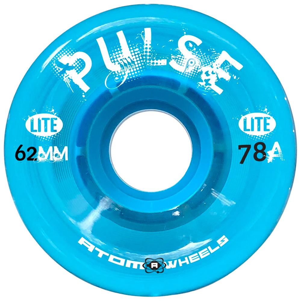 Atom Pulse Lite 62mm Quad Wheels 4-Pack - High Performance Skateboard Wheels for Smooth Riding on Streets & Parks