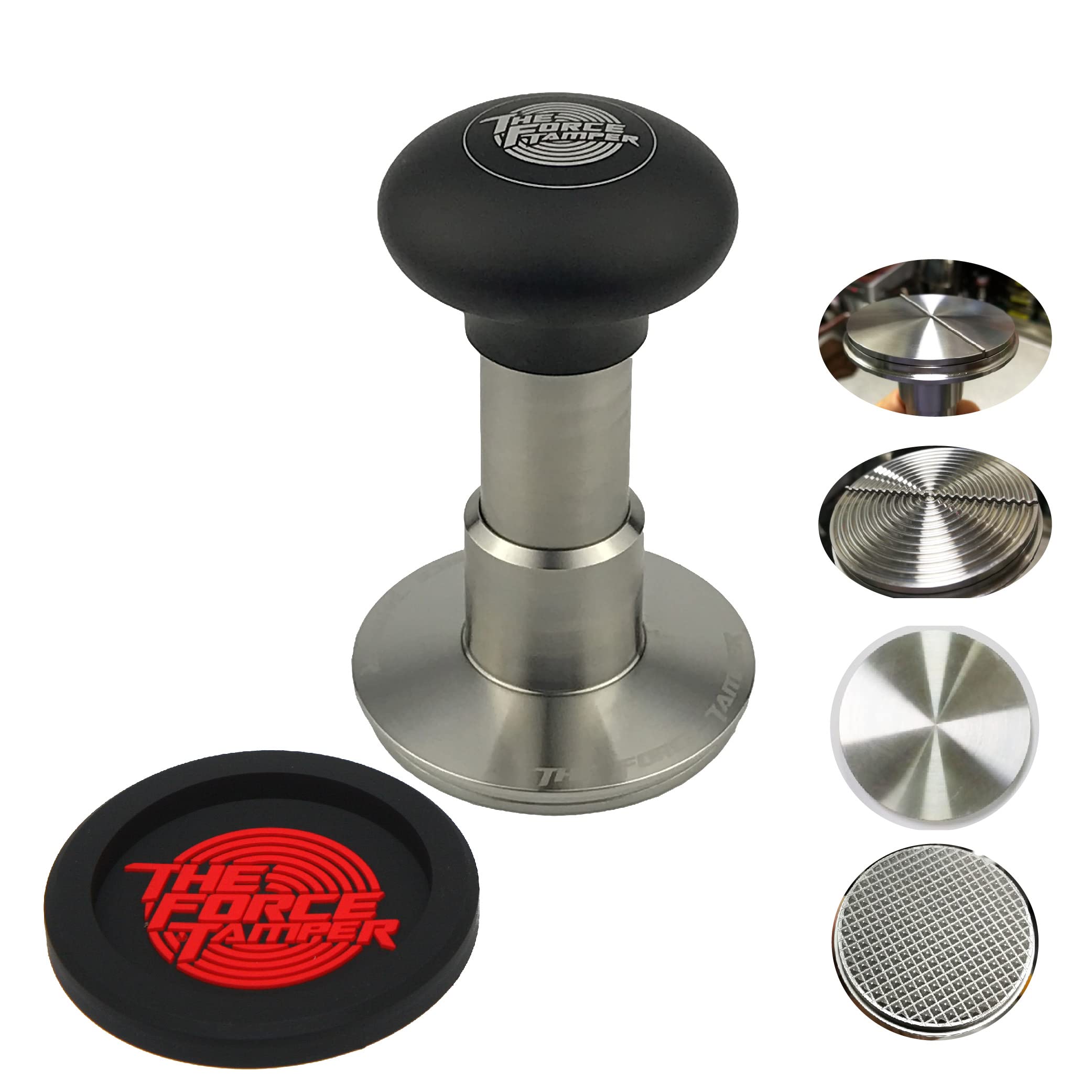 Premium Automatic Coffee Tamper - Adjustable Constant Pressure & Auto-Leveling Tri-Distributor Set (58.5mm, Jelly Color) for Espresso Machine & Barista Use at Home or Coffee Shop