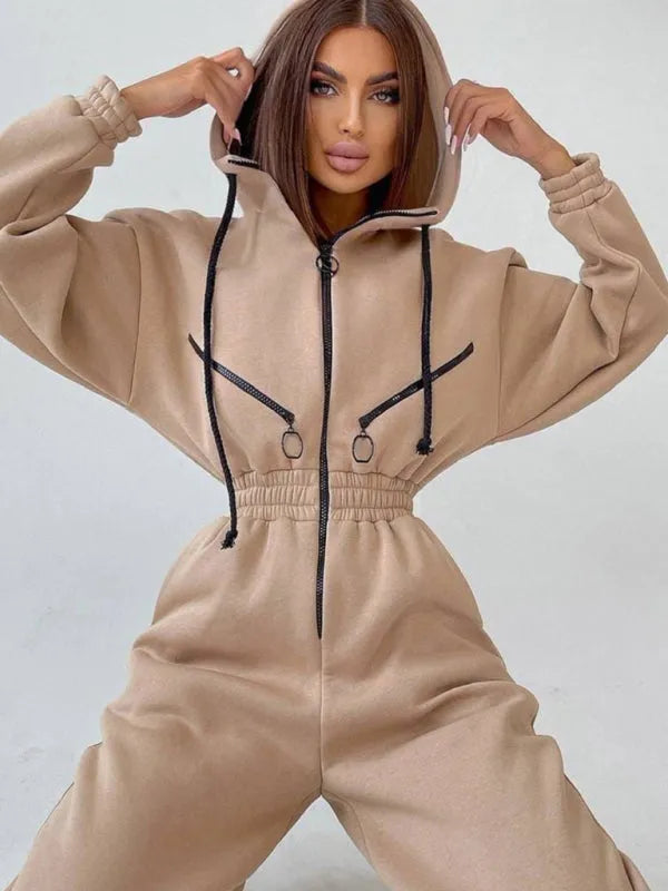 Women's Casual Zip-Up Two Piece Set - Comfortable & Stylish Outfit for Lounge, Travel, and Everyday Wear