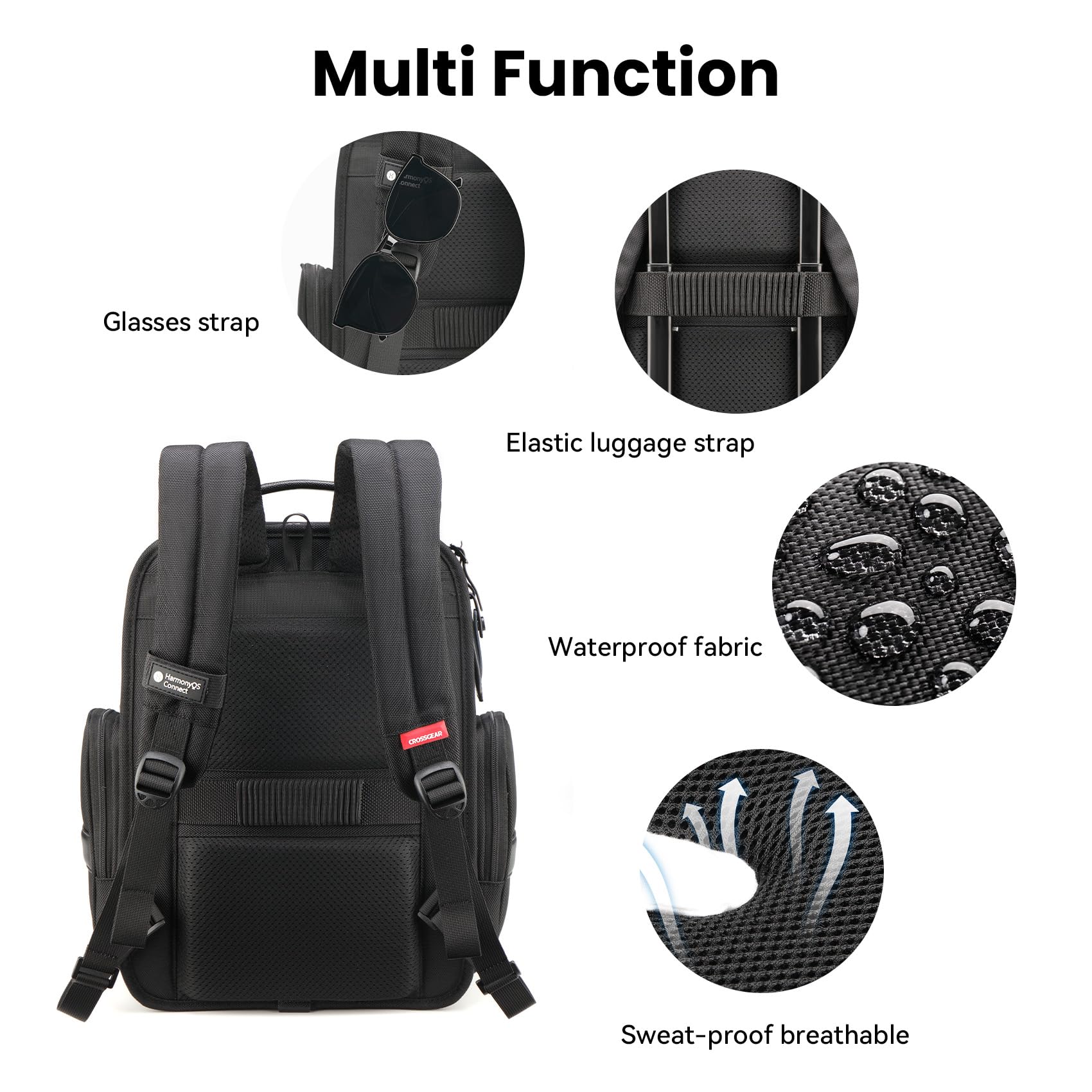 20L Waterproof Business Laptop Backpack for Men & Women - TSA Approved Carry On Travel Backpack with Thick Compartments Fits 15.6