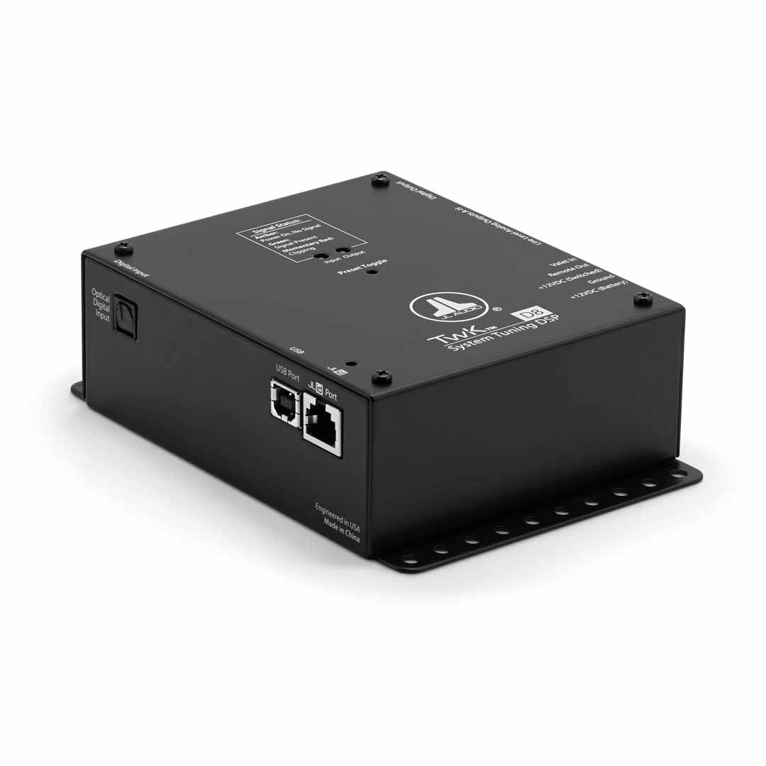 JL Audio TwK D8 Digital Signal Processor - 8-Channel Analog Outputs with Digital Input for Car Audio System Tuning | Perfect for Vehicle Sound System Upgrades & Professional Audio Installations