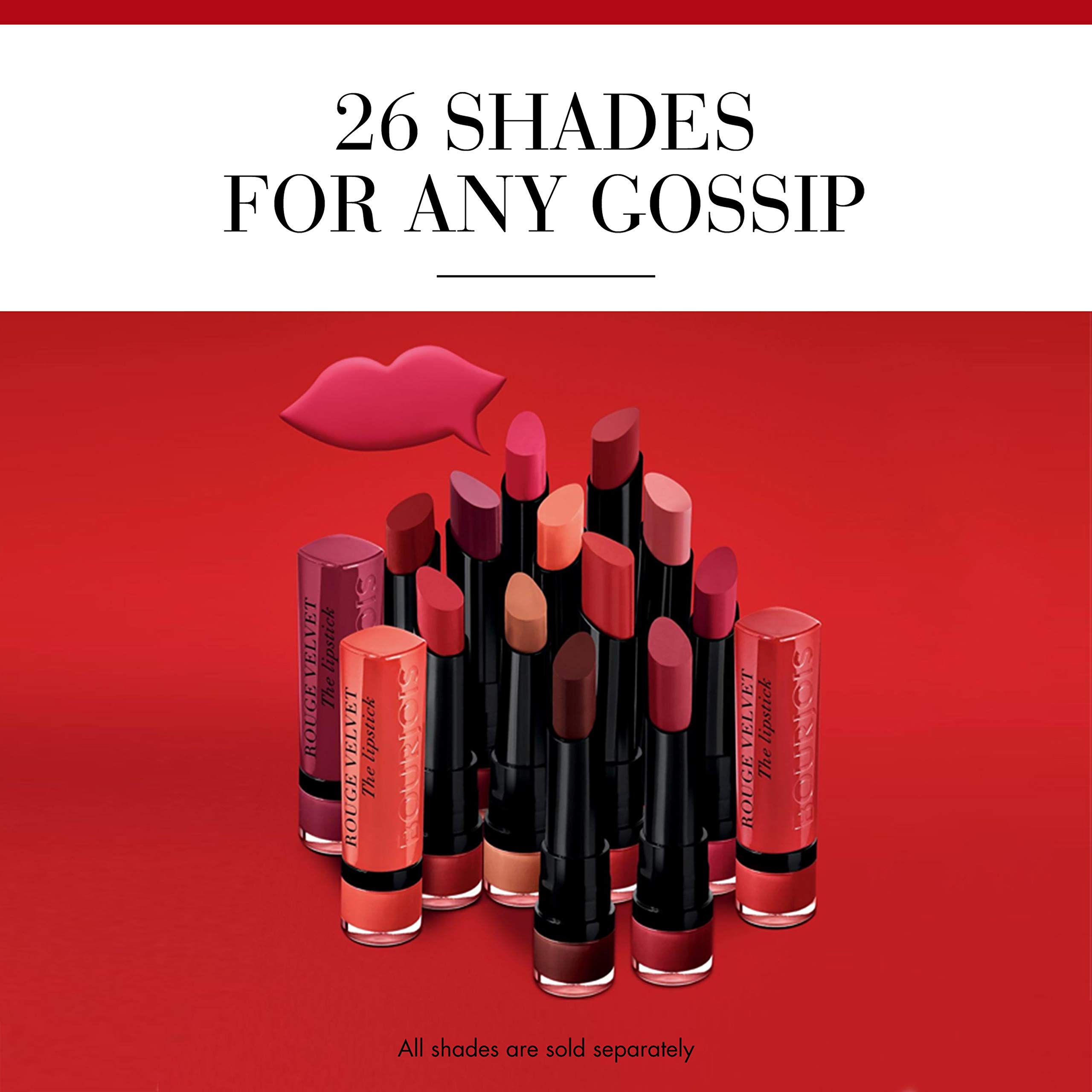 Bourjois Rouge Velvet Lipstick - Maca'Brown Shade 25, 2.4g | Long-Lasting Matte Finish, Vegan & Cruelty-Free | Perfect for Everyday Wear & Special Occasions