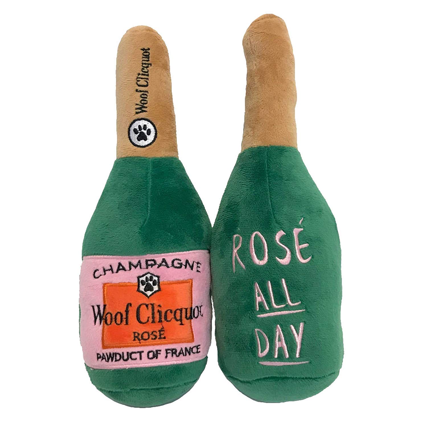 Woof Clicquot Champagne Dog Toy - Fun Chew Toy for Small & Medium Dogs - Perfect for Playtime, Training & Gifts