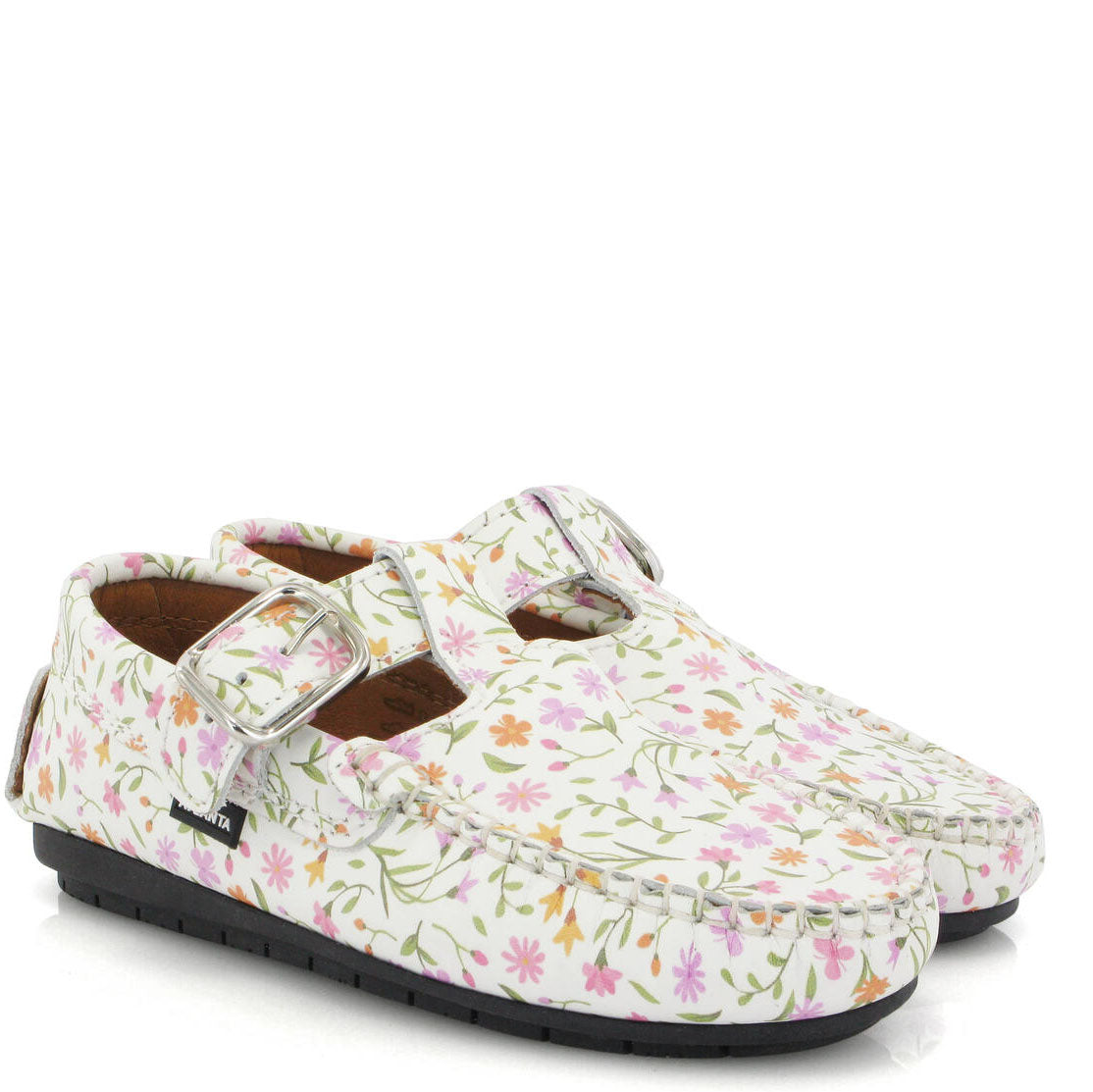 Women's Atlanta Floral T-Strap Moccasin Loafers - Comfortable & Stylish Slip-On Shoes for Casual Outfits, Work, and Travel