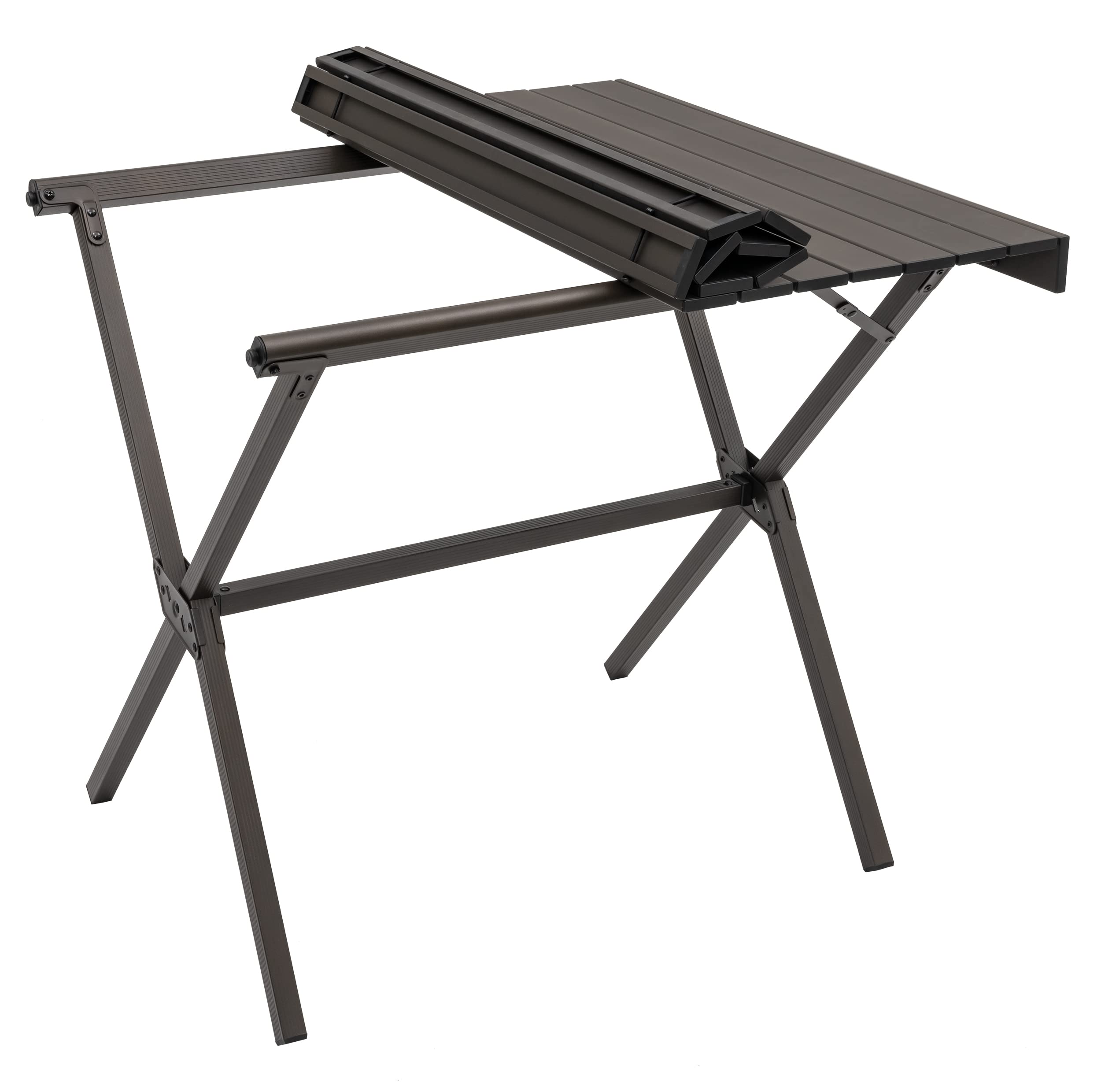 ALPS Mountaineering Folding Camping Table - Lightweight Aluminum X Frame, Easy-Clean Roll Top with Carry Bag (3 Sizes) - Perfect for Outdoor Picnics, Beach Trips, and Backyard BBQs