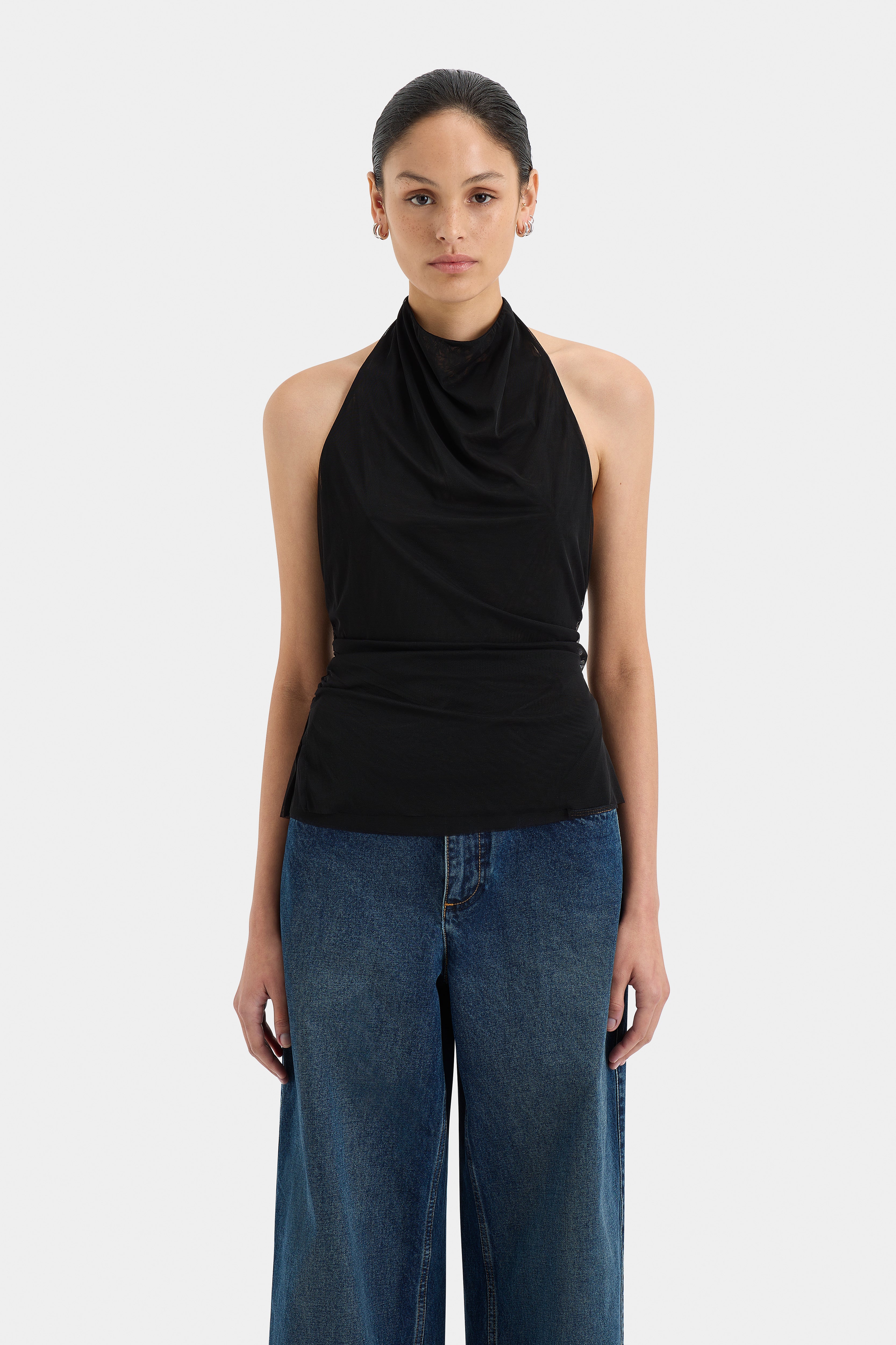 Jacques Mesh Halter Top for Women - Sexy Summer Crop Top with Breathable Fabric - Perfect for Beach, Pool Party & Festival Outfits