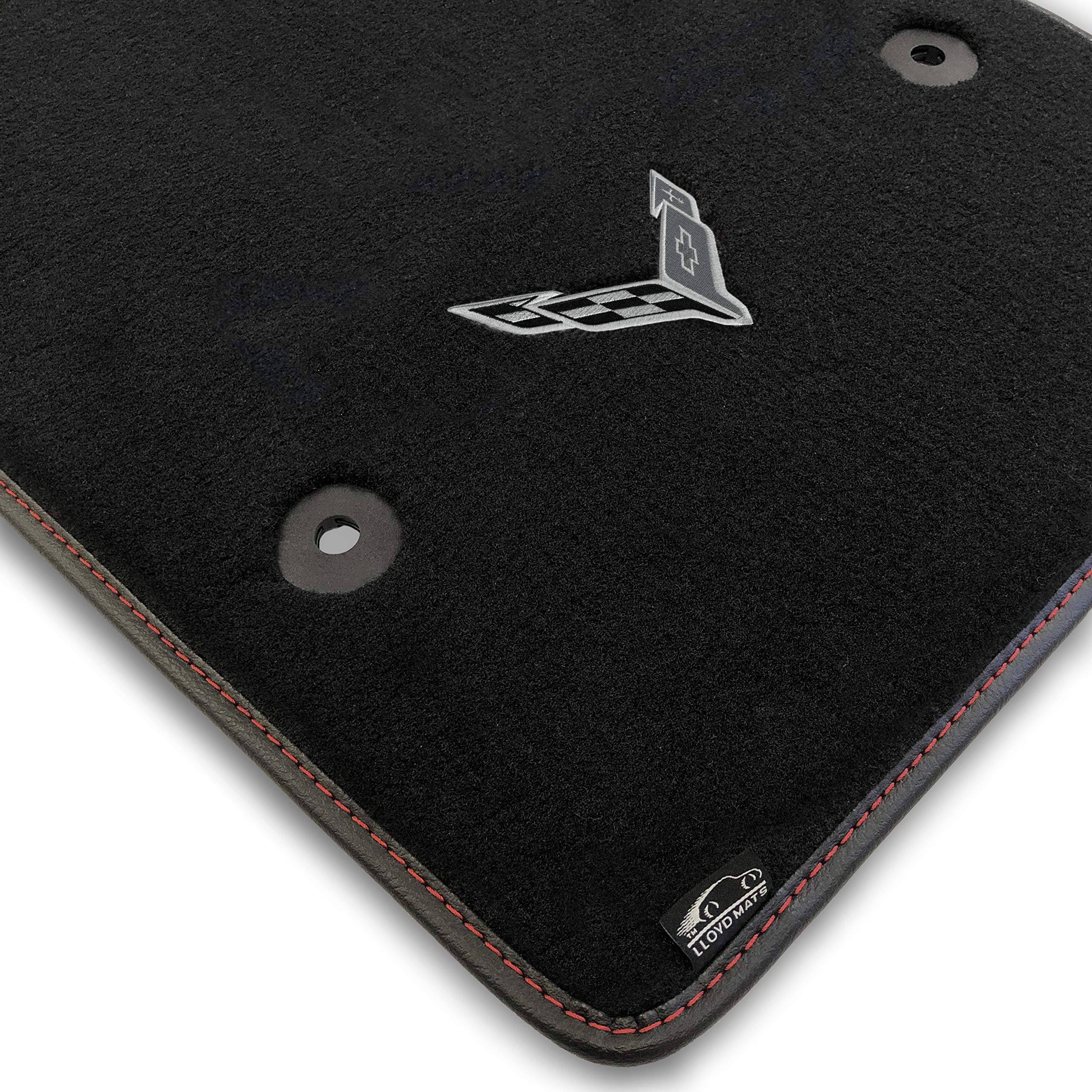 Premium Custom-Fit Carpeted Floor Mats for Corvette C8 2020-2024 - Luxury Car Floor Liners (2-Piece Set, Charcoal) | Perfect for Coupe & Convertible Models | Enhances Interior Protection & Style