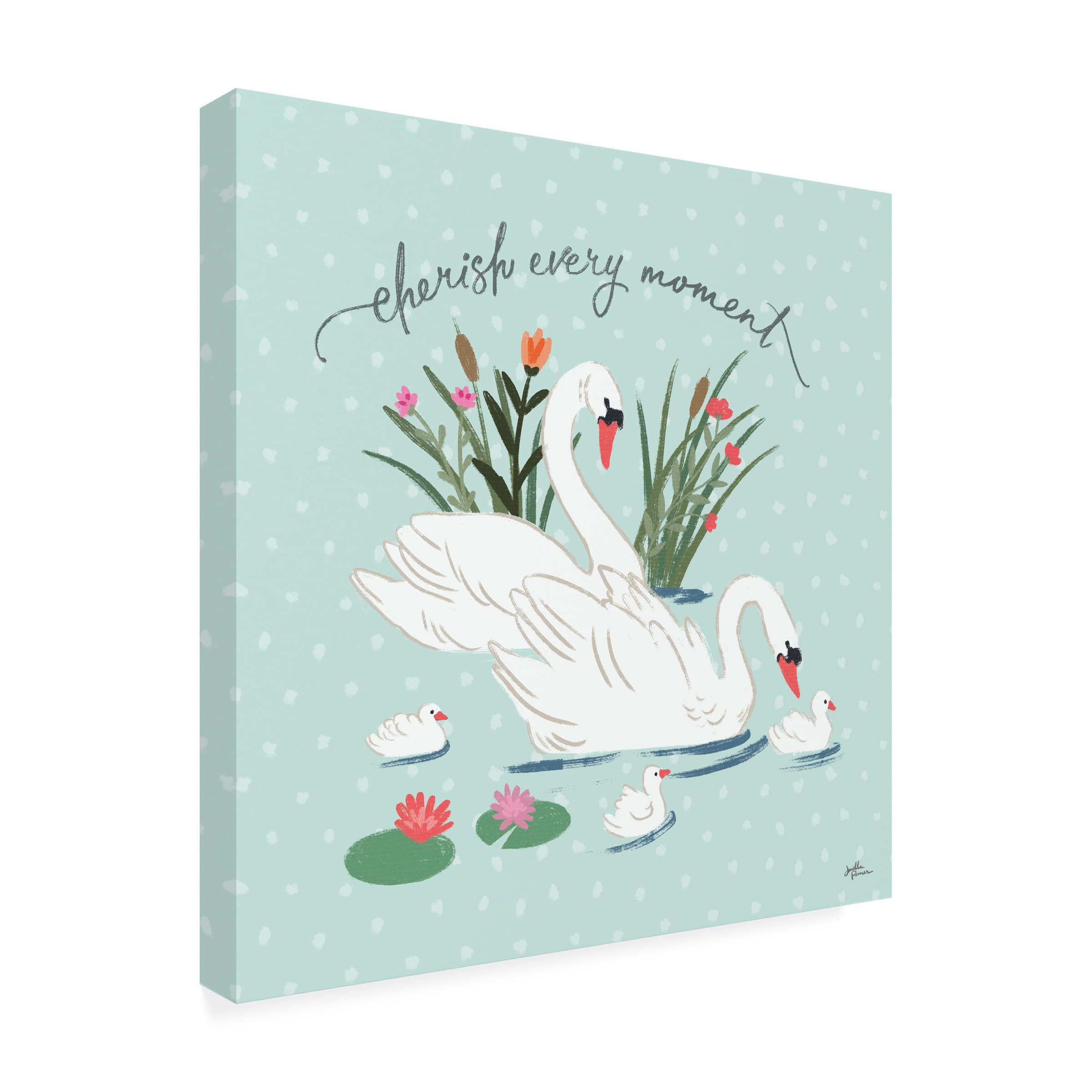 Janelle Penner 'Swan Lake IV Mint' Canvas Wall Art Print - Elegant Ballet Home Decor for Living Room, Bedroom & Office | Trademark Fine Art Collection