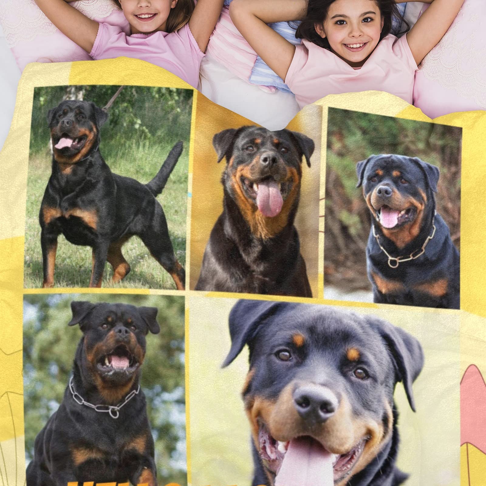 Personalized Photo Blanket - Custom Fleece Throw with 7 Photo Collage for Pets, Kids & Family | Perfect Birthday, Wedding & Anniversary Gift | Cozy Sofa, Bed & Living Room Blanket for Home Decor