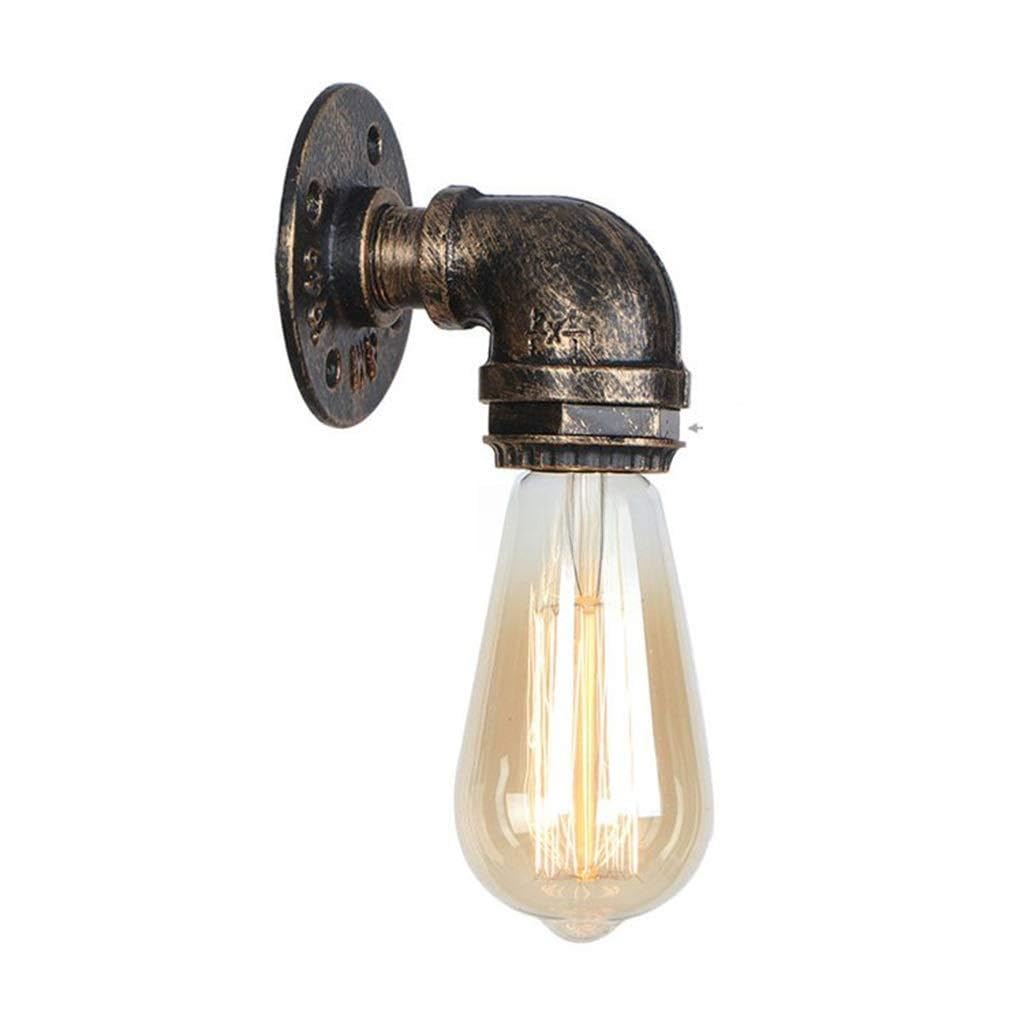Industrial Pipe Wall Sconce Light Fixture - Vintage E26/E27 Edison Bulb Wall Lamp for Farmhouse, Bedroom & Loft Decor - Perfect for Industrial Style Home Lighting, Dorm Room or Cafe Ambience