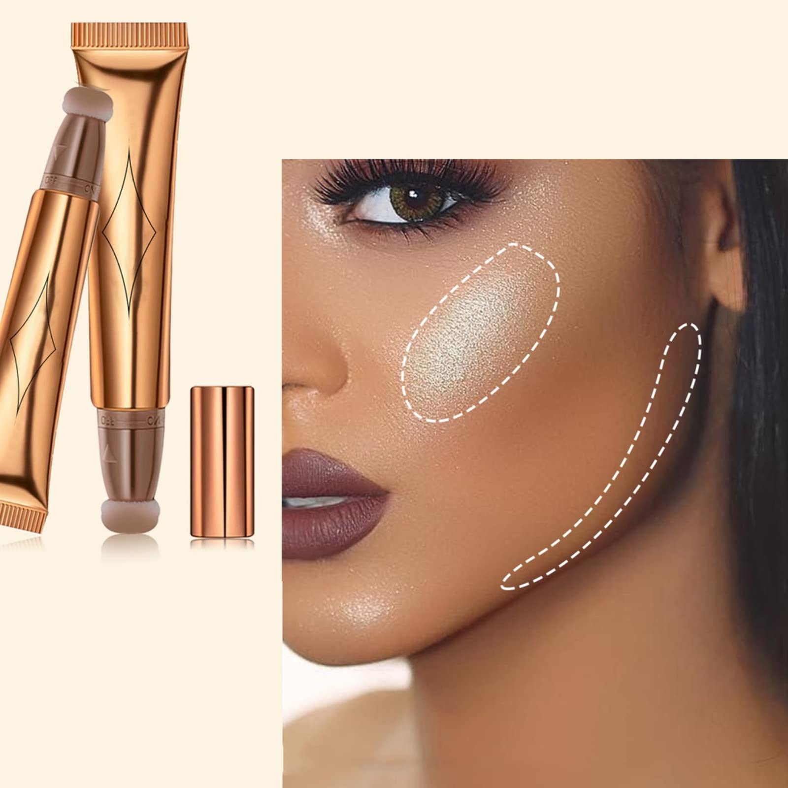 Cat Eye Concealer Stick - Creamy Highlighter & Blusher Makeup Pen for Natural Coverage | Perfect for Daily Wear, Contouring & Touch-Ups