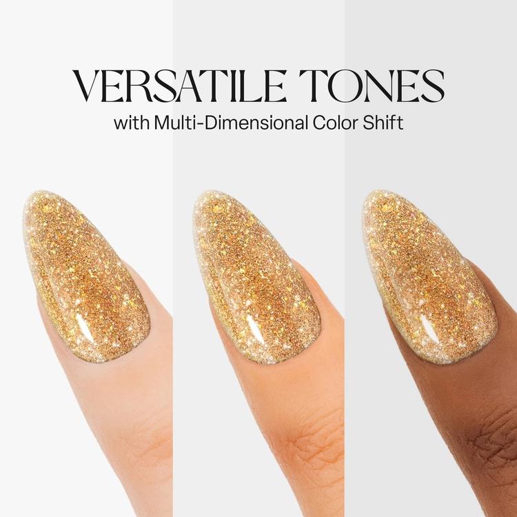 Apres Flash Glitter Gel FG03 - That's My Twin Flame Nail Polish - Long Lasting Glitter Gel for Nail Art & Manicures - Perfect for Parties, Weddings & Special Occasions