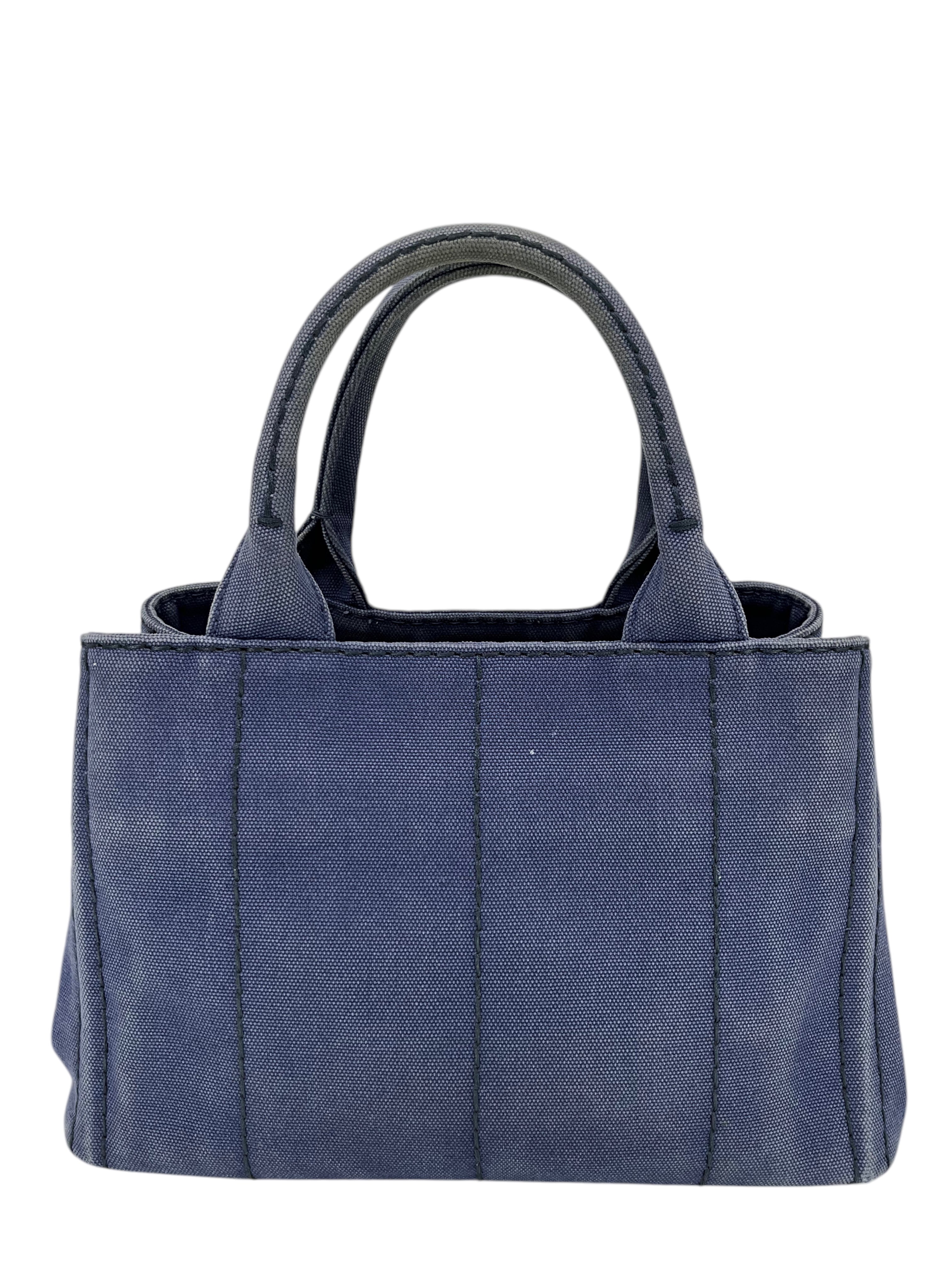 PRADA Canapa Convertible Canvas Small Tote Bag - Luxury Designer Handbag for Women | Perfect for Work, Travel & Everyday Use