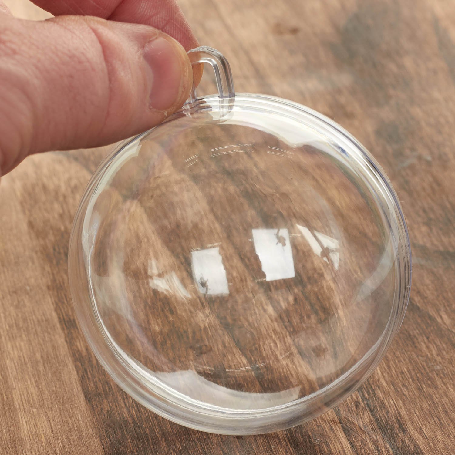 72 Pack Clear Acrylic Fillable 70mm Ball Ornaments - Transparent Plastic Christmas Decorations, Wedding Favors, DIY Crafts & Party Supplies for Holiday Decor, Gift Giving and Home Decoration