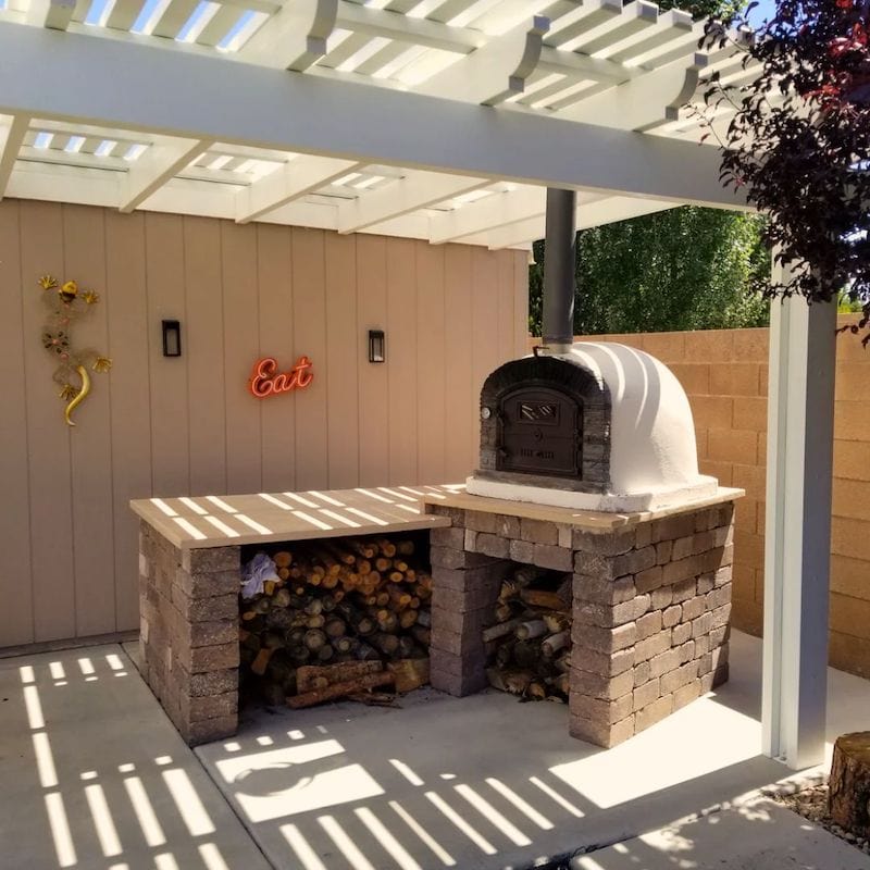 Premium Black Brick Pizza Oven for Outdoor Cooking - Ventura Wood Fired Oven for Backyard, Patio & Garden Pizza Parties