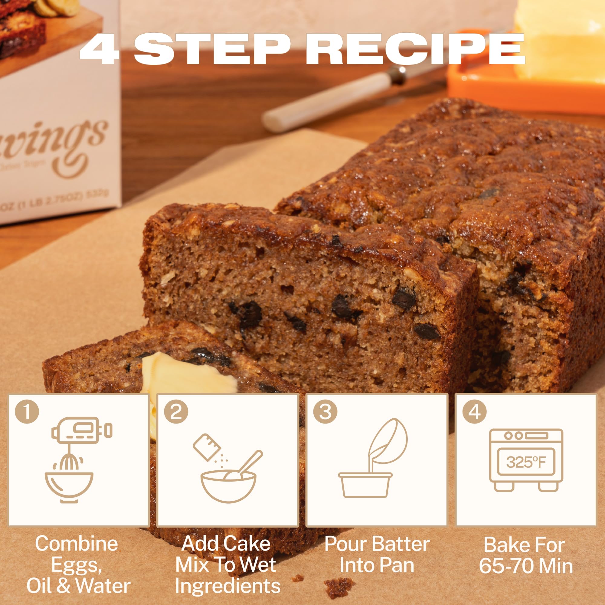Chrissy Teigen Ultimate Banana Bread Mix - No Bananas Needed, Just Add Eggs, Oil & Water - Fast & Easy Baking - 18.75 oz (Pack of 3) - Perfect for Quick Breakfasts, Afternoon Snacks & Holiday Gift Giving