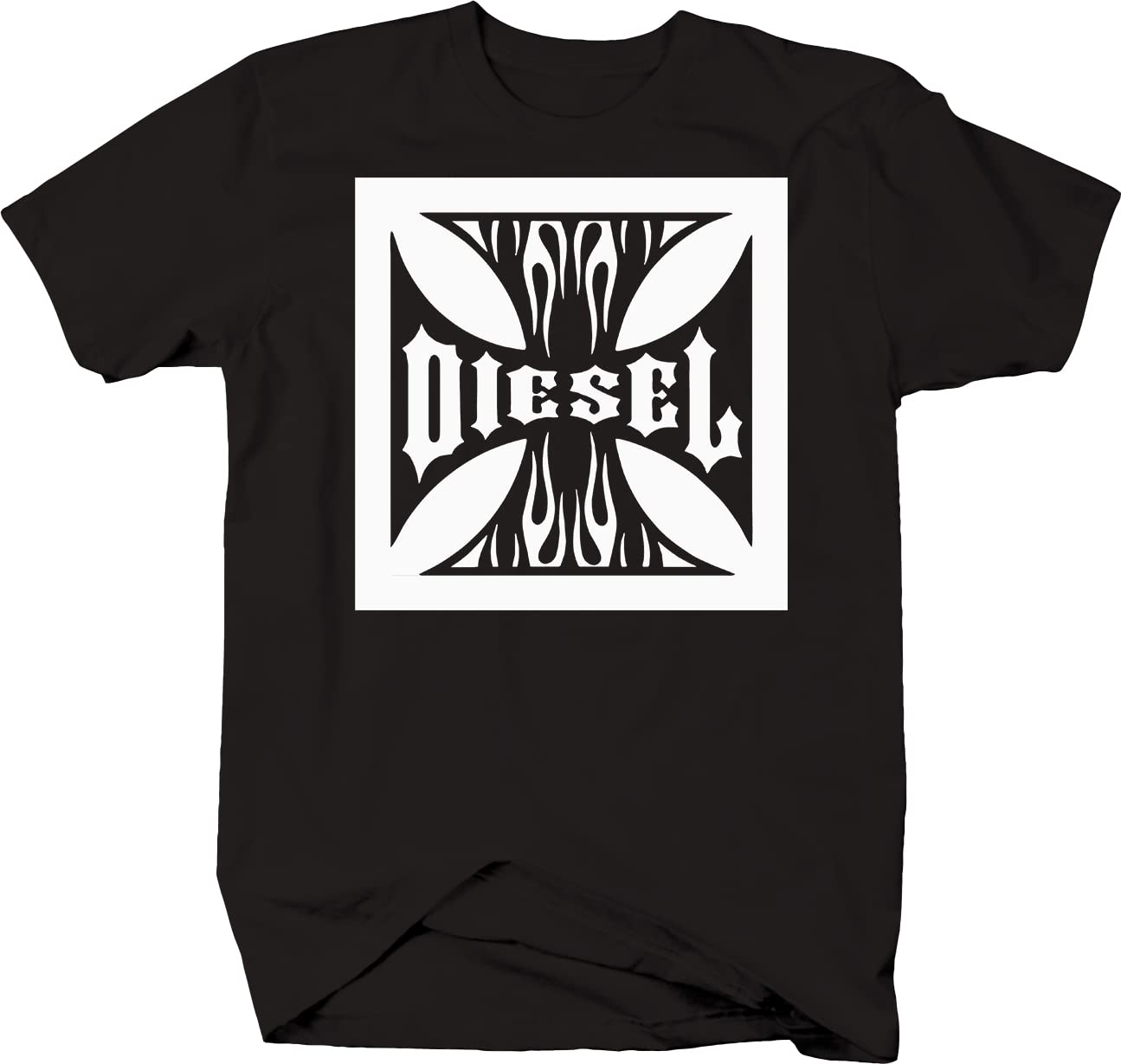 Men's Iron Cross Flame Graphic T-Shirt - Stylish Casual Tee for Streetwear & Everyday Outfits