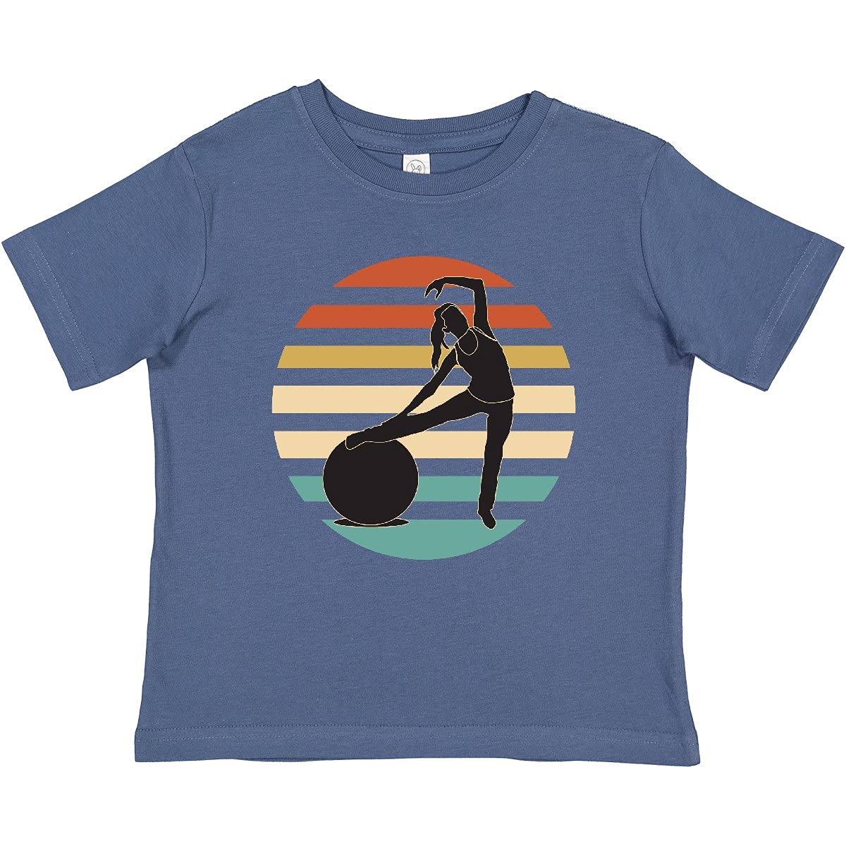 Inktastic Vintage Pilates Fitness Retro Workout Baby T-Shirt - Cute Gym Outfit for Toddlers & Infants | Perfect for Yoga Classes, Playdates & Family Workouts