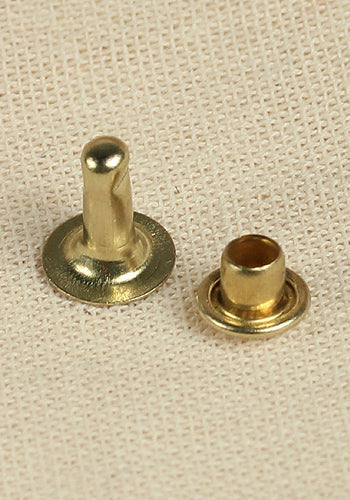 6.8mm x 8.5mm Hollow Rivets - Iron & Brass Fasteners for Leather Craft, Metal Fabrication and DIY Projects