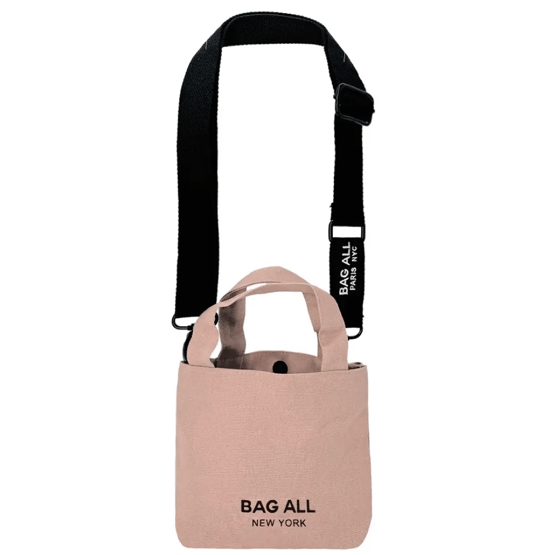 Mini Tote Bag with Adjustable Strap & Inner Pocket - Light Pink/Blush for Women | Perfect for Work, Gym, Shopping & Travel Accessories