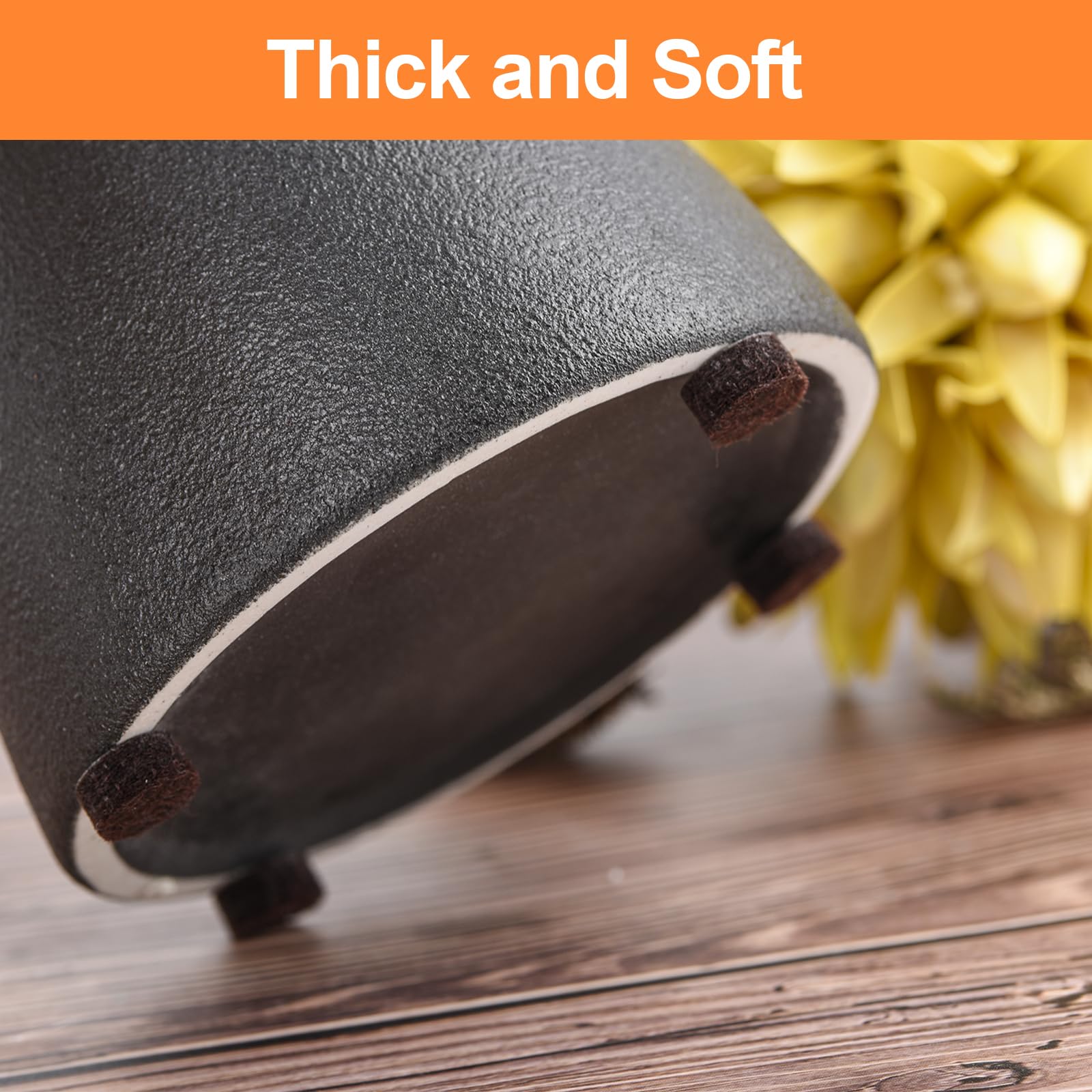 Brown Self-Adhesive Felt Pads 3/8