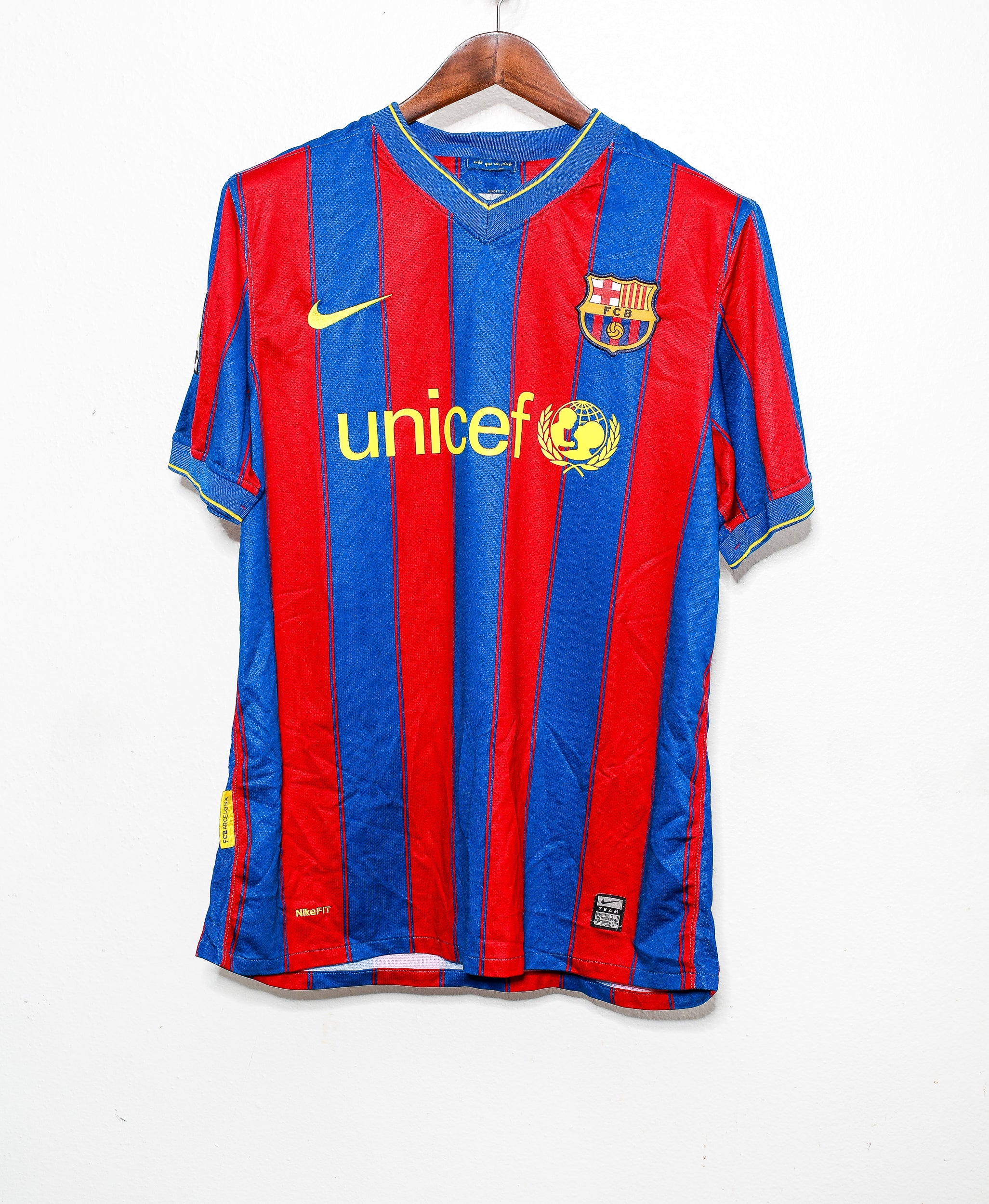 Authentic 2009 FC Barcelona Home Jersey #5 Puyol - Official Replica Soccer Shirt (Large) - Perfect for Match Days, Fan Events & Collectors