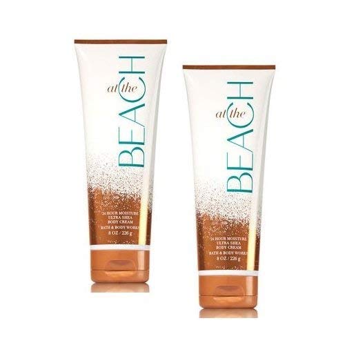Bath and Body Works At The Beach Ultra Shea Body Cream 2-Pack (8 Oz Each) - Hydrating Moisturizer for Dry Skin, Perfect for Summer Beach Days & Vacation Getaways